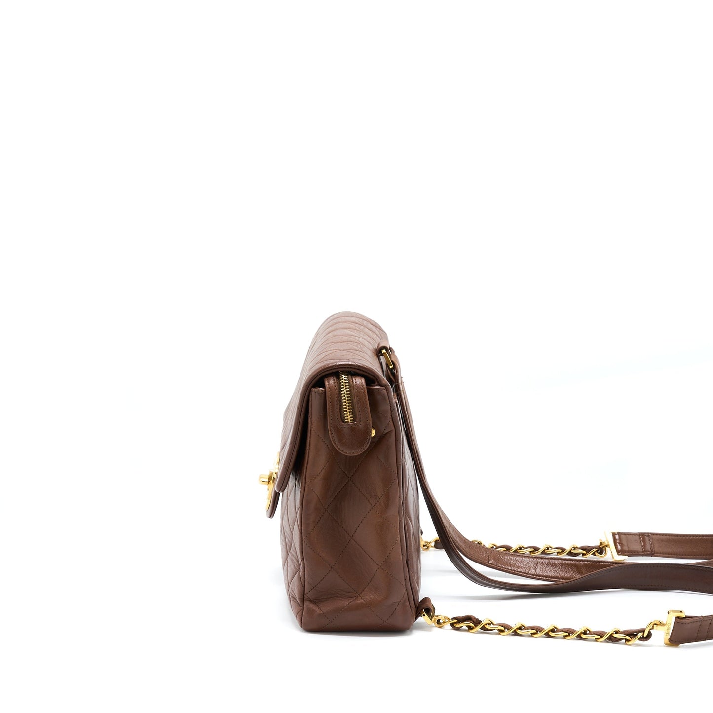 Chanel  Classic Timeless Backpack Lambskin Brown