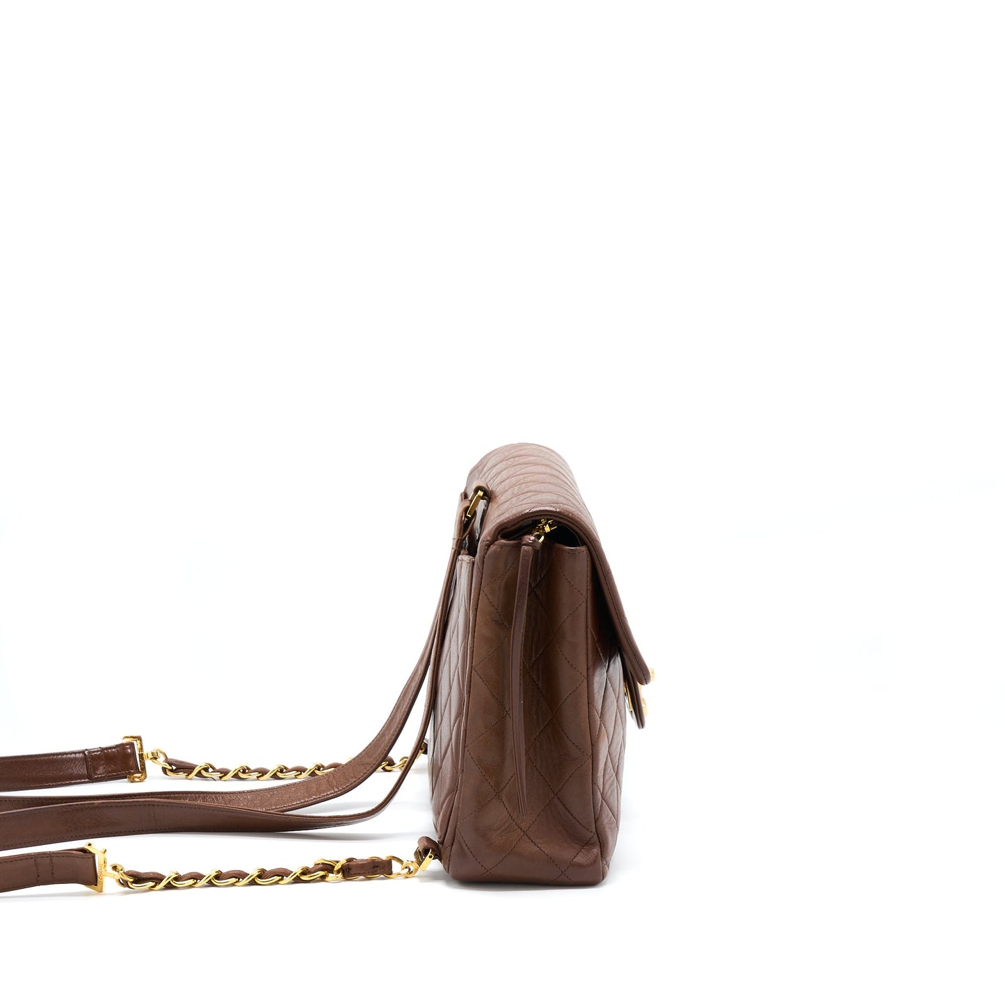 Chanel  Classic Timeless Backpack Lambskin Brown