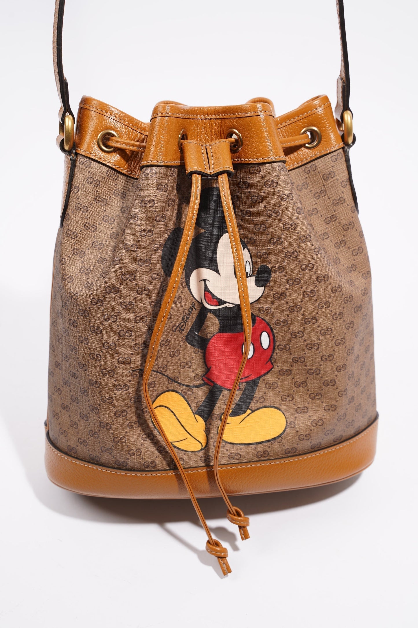 Gucci x Disney Womens Bucket Bag Brown Small