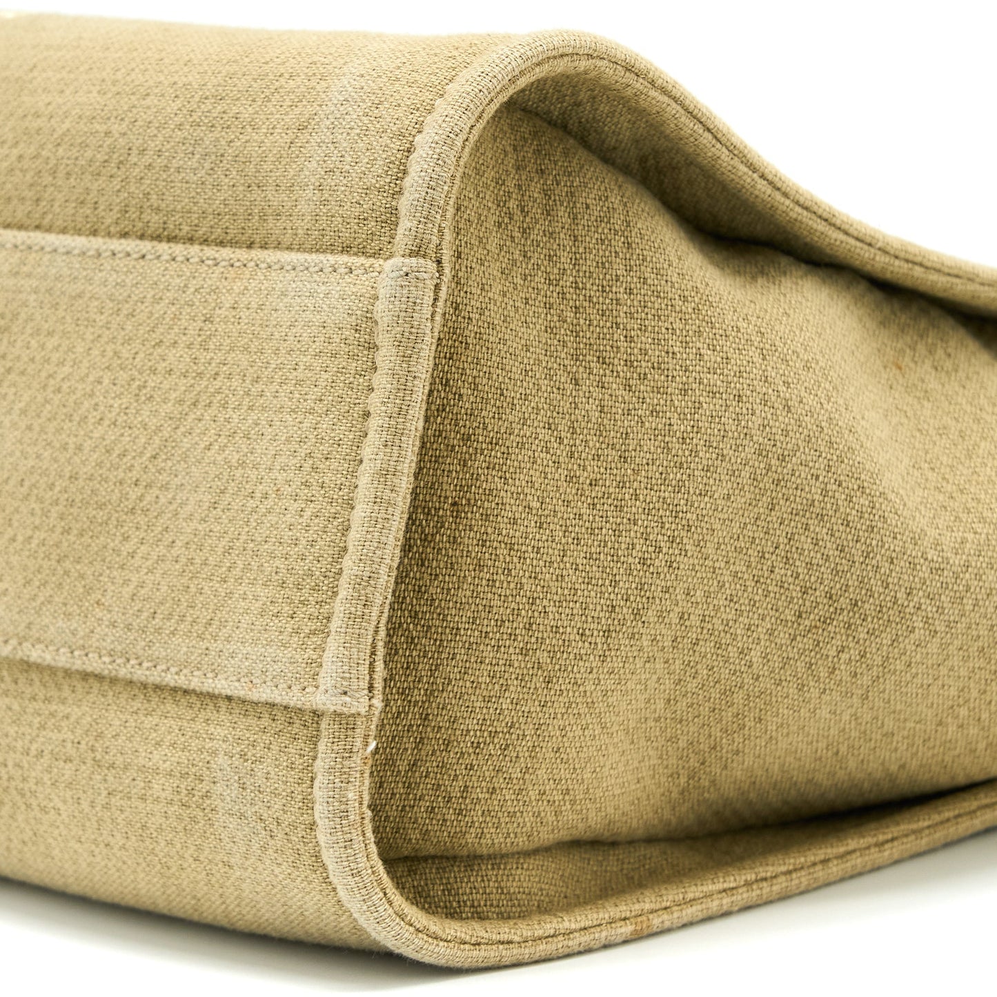 Chanel Deauville Tote Canvas Dark Beige