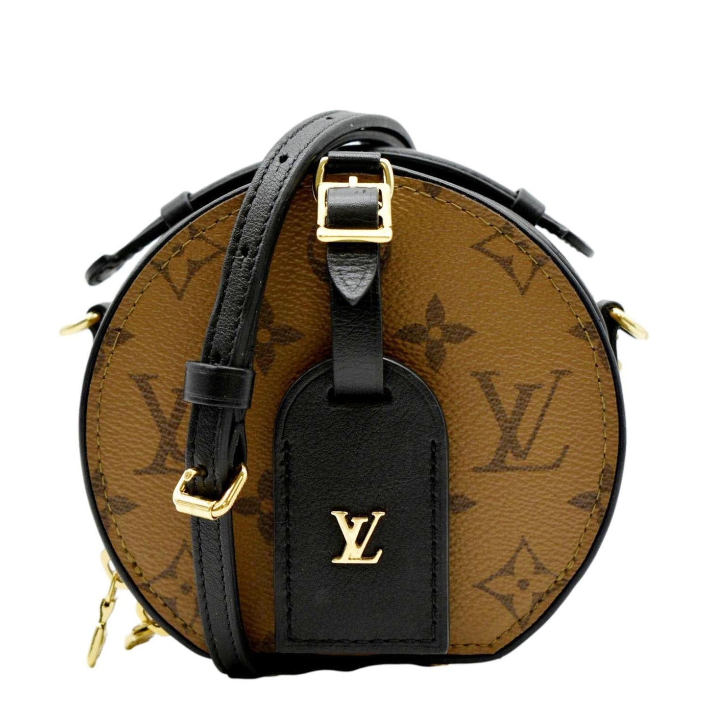 LOUIS VUITTON  Boite Chapeau Mini Reverse Monogram Canvas Shoulder Bag Brown