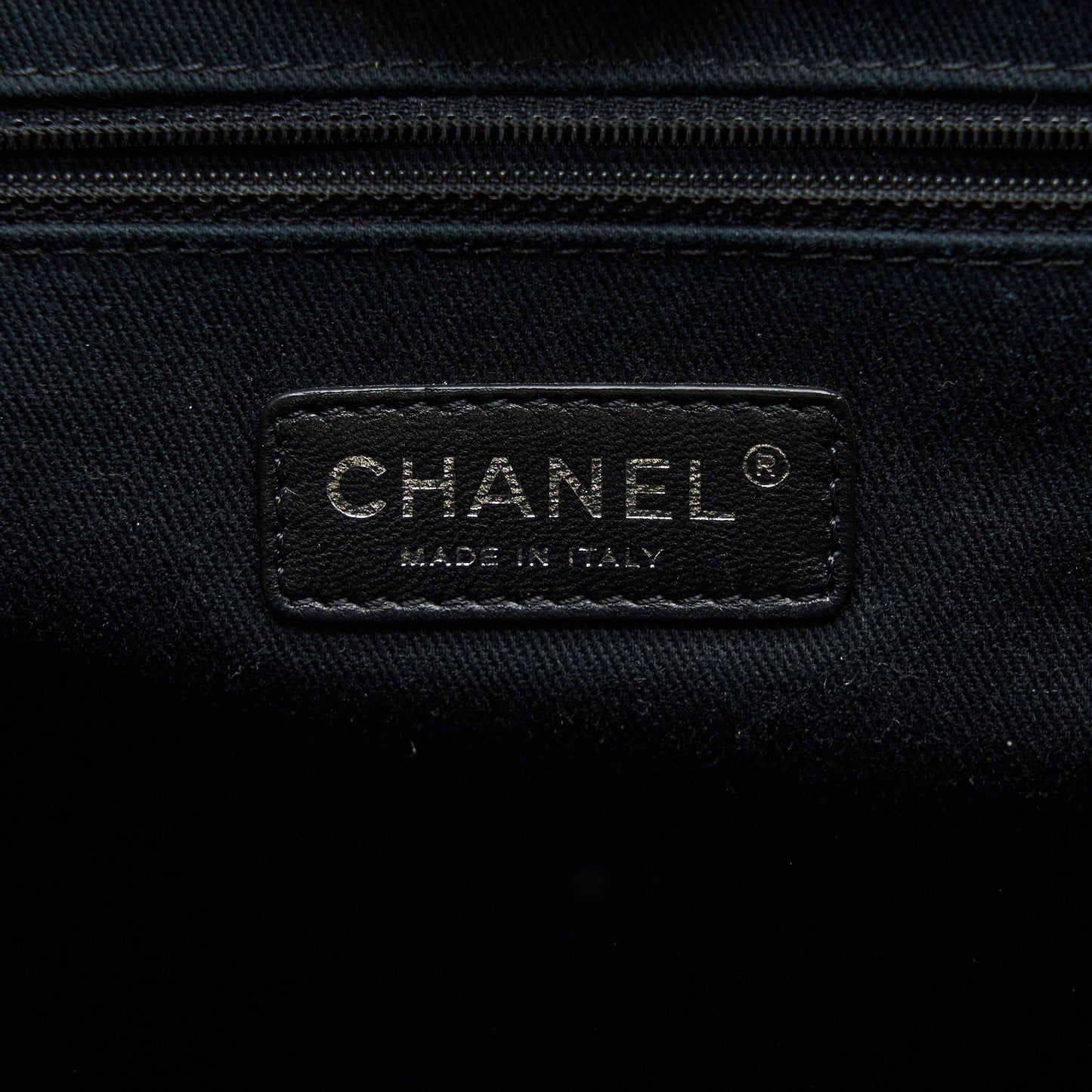 Chanel Deauville Tote Canvas Dark Beige