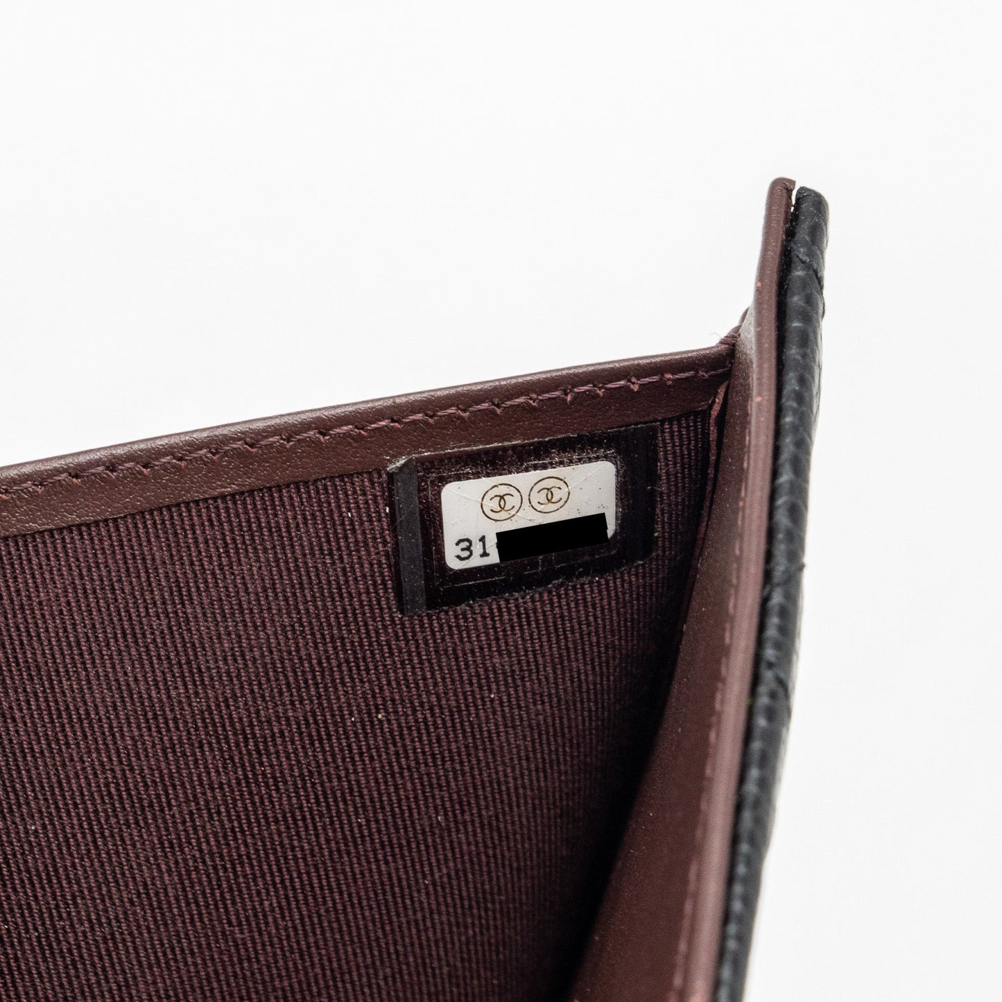 Chanel classic compact wallet caviar black