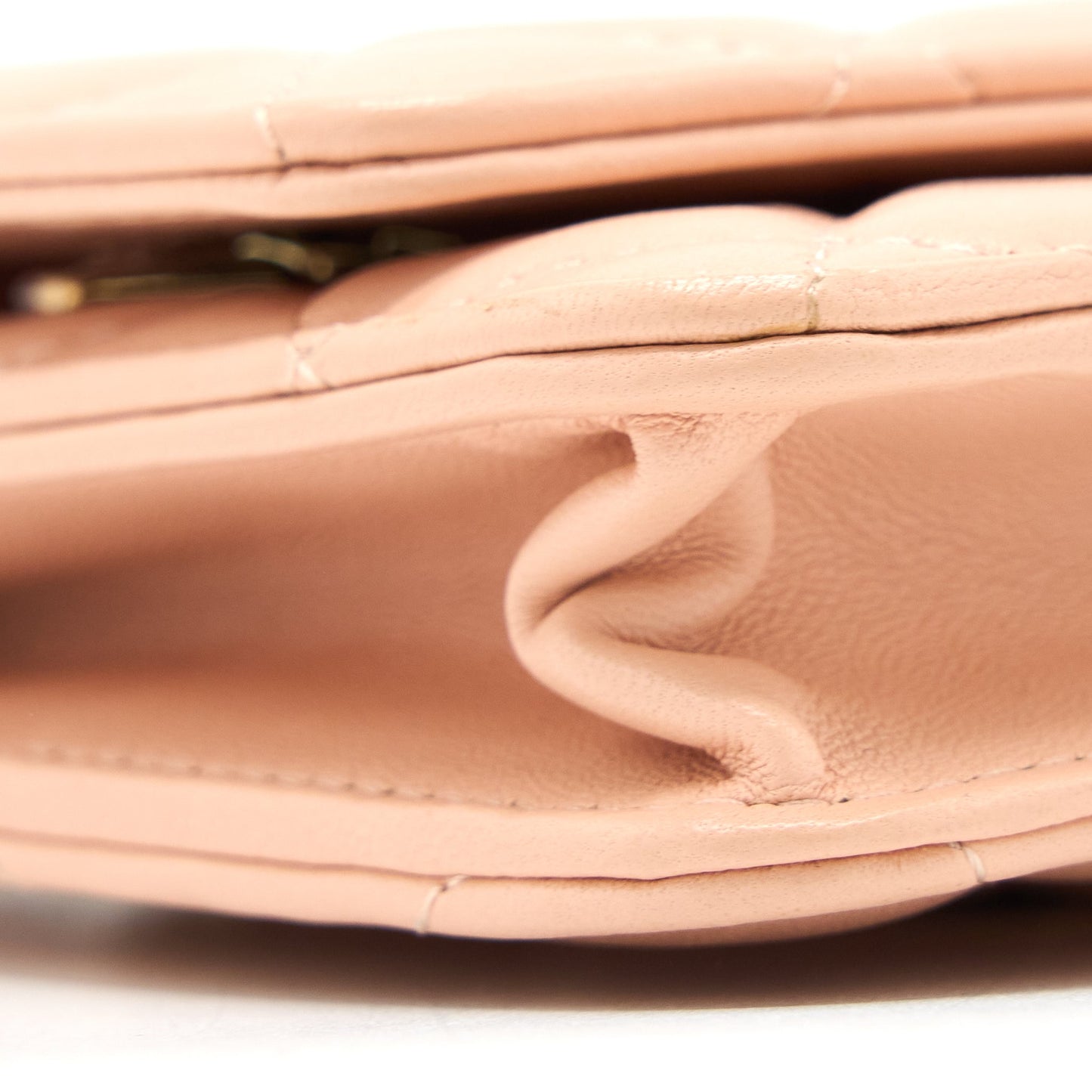 Chanel Classic Wallet on Chain Lambskin Light Pink L