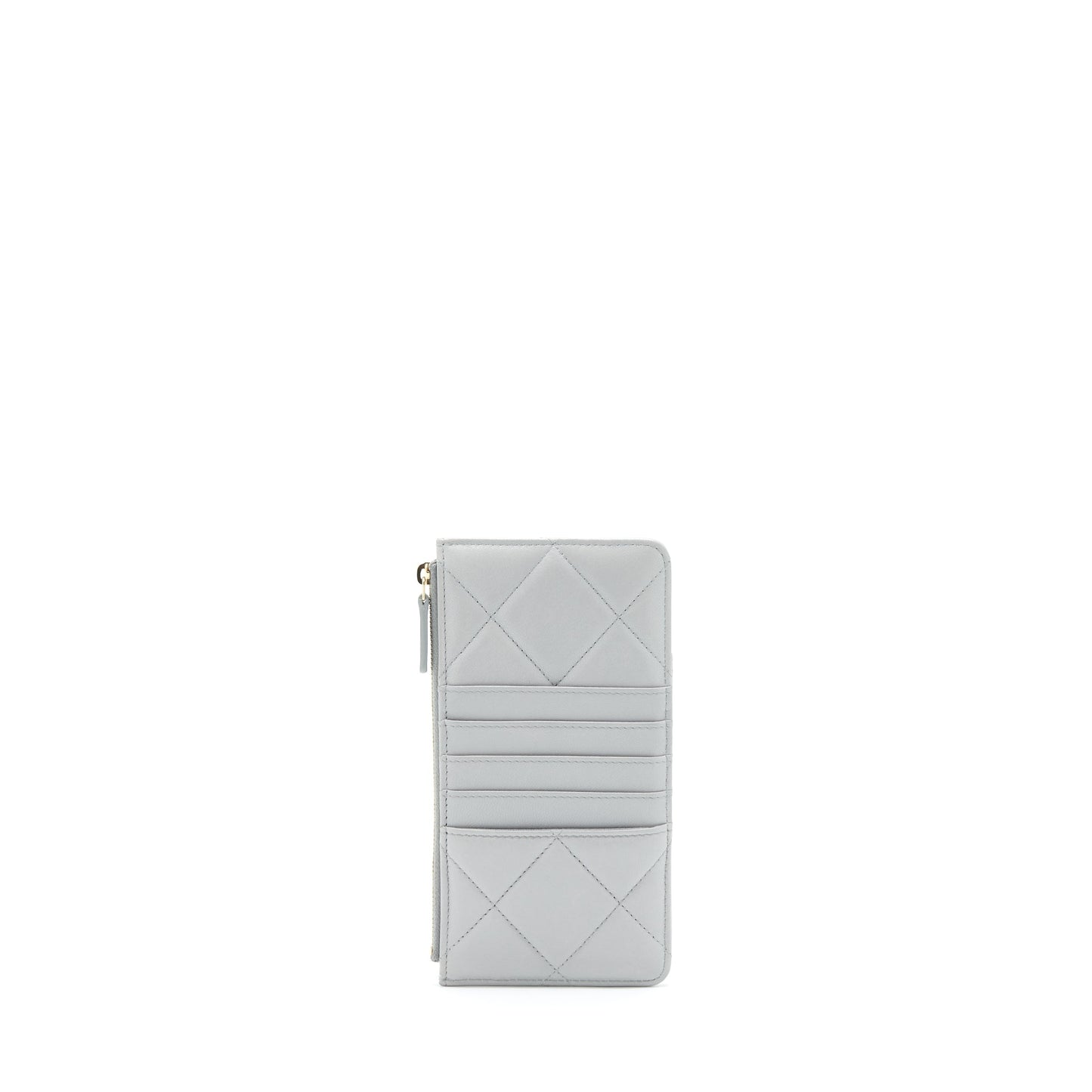 Chanel 19 Phone And Card Holder Small pouch Lambskin Grey