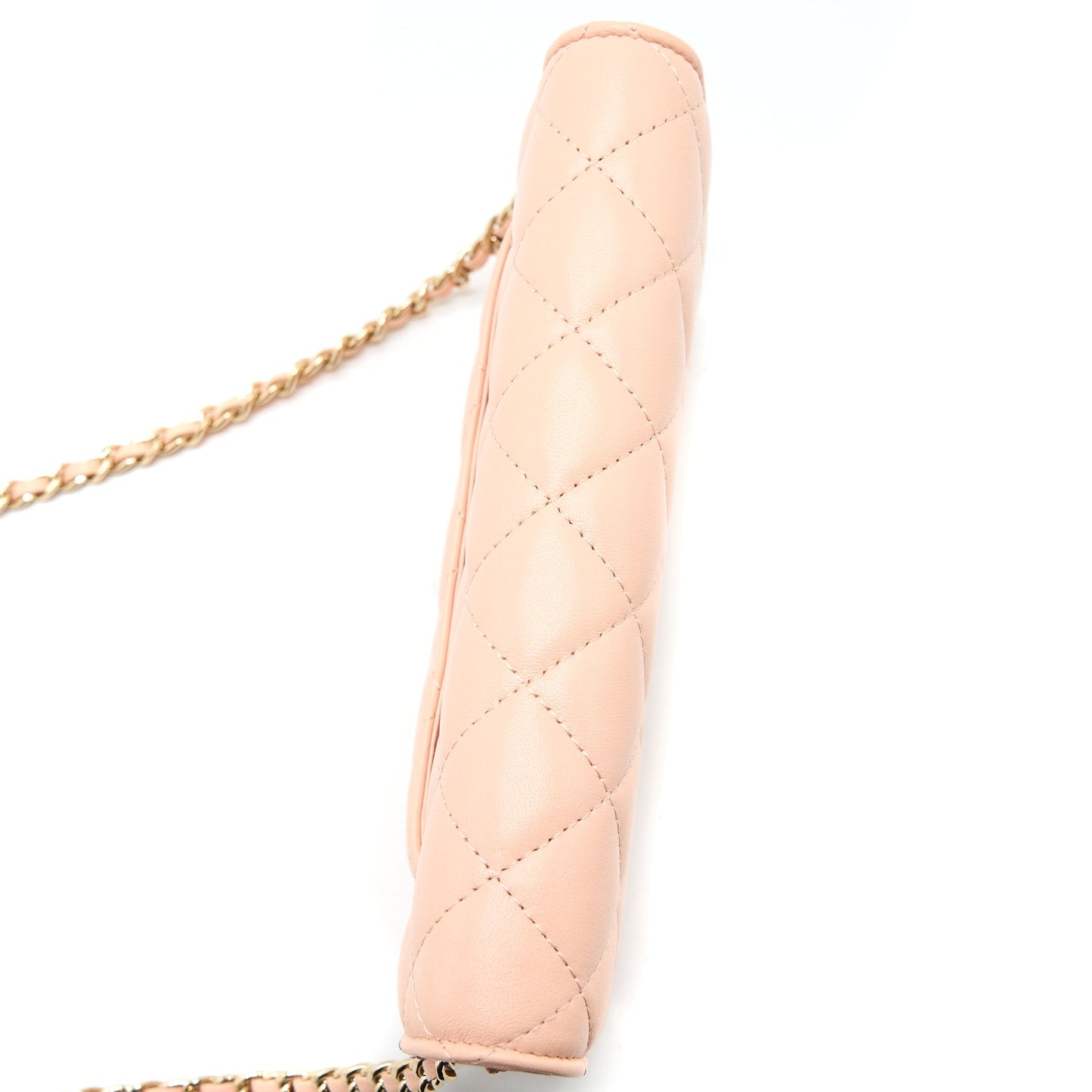 Chanel Classic Wallet on Chain Lambskin Light Pink L