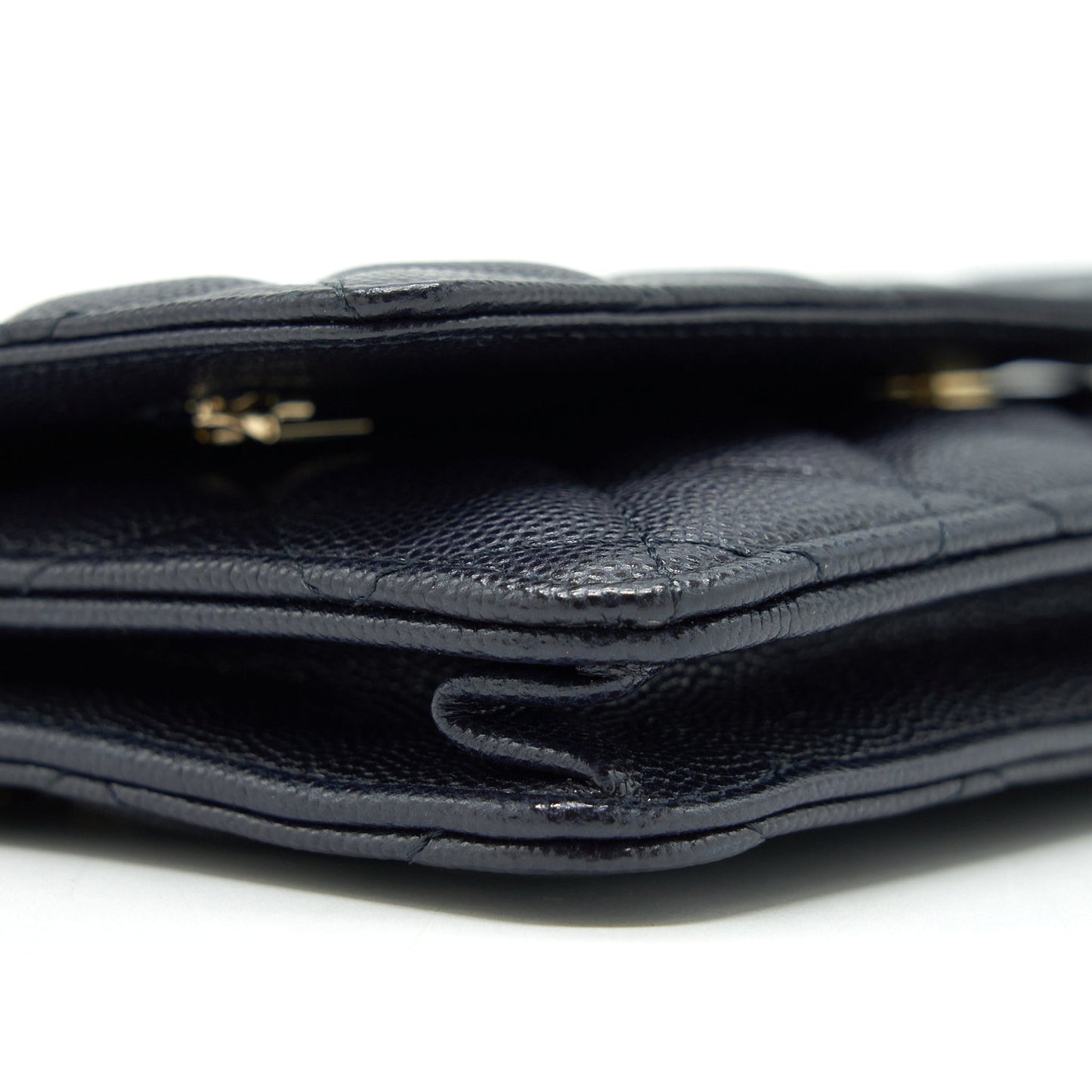 Chanel Classic Wallet On Chain Caviar Navy Blue L