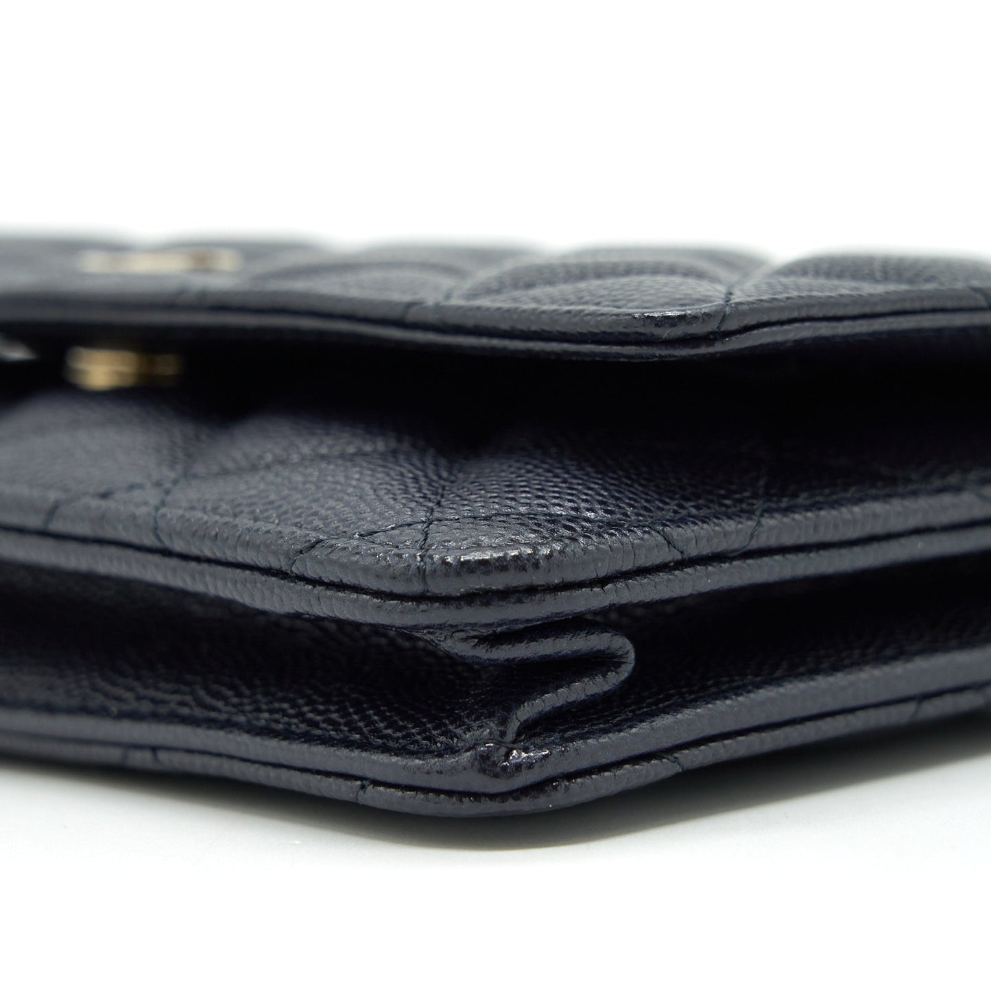 Chanel Classic Wallet On Chain Caviar Navy Blue L