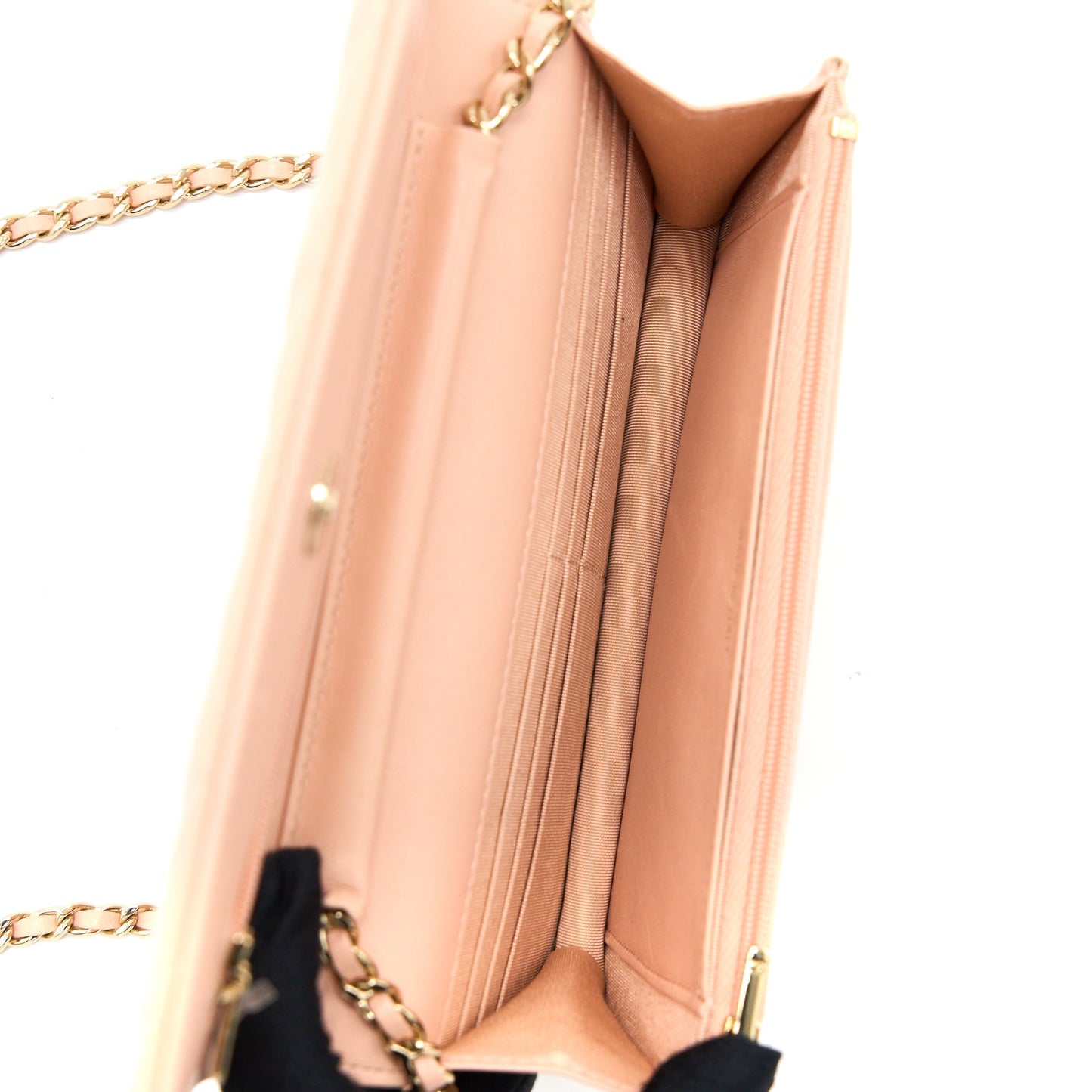 Chanel Classic Wallet on Chain Lambskin Light Pink L