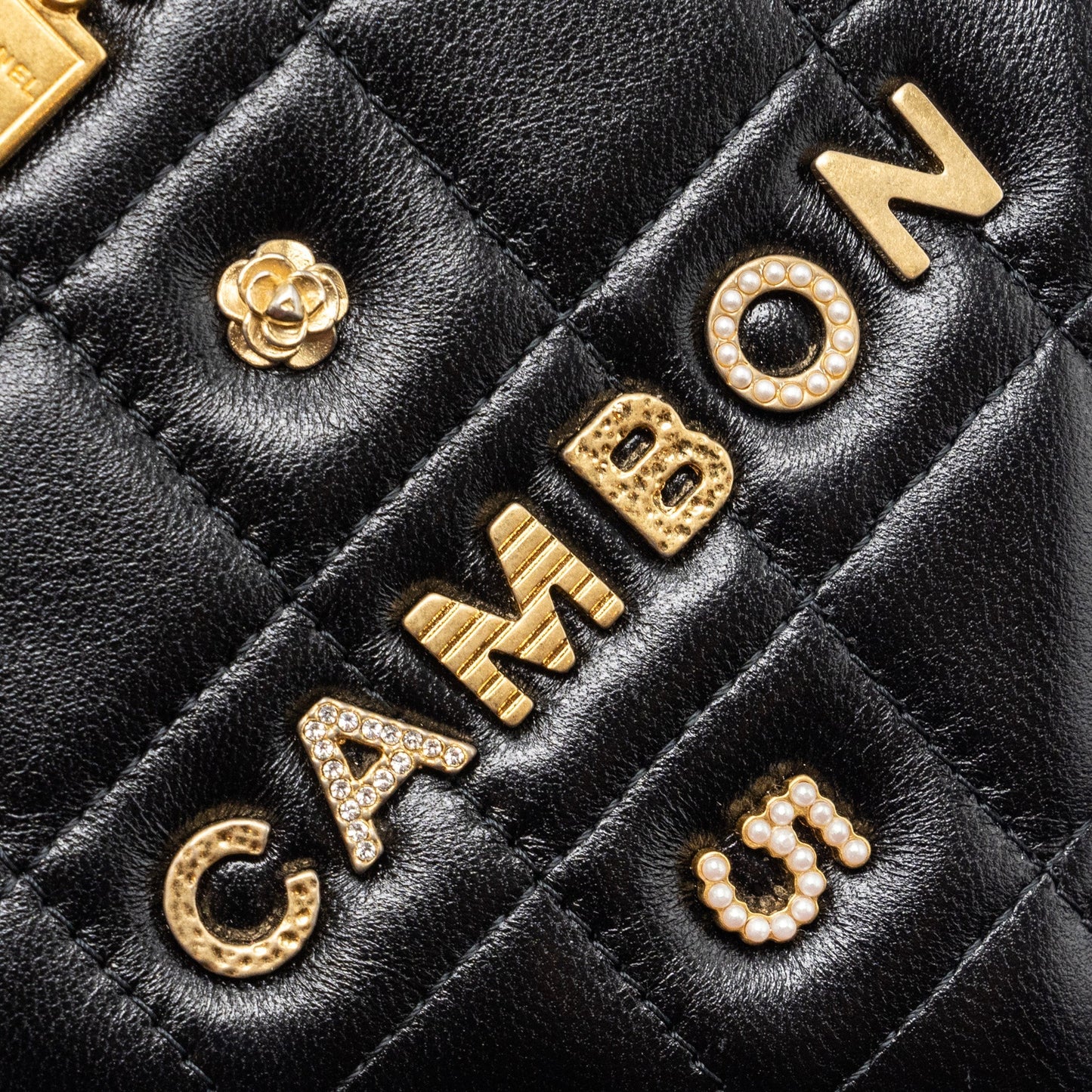 Chanel Classic Wallet On Chain With Charms Lambskin Black