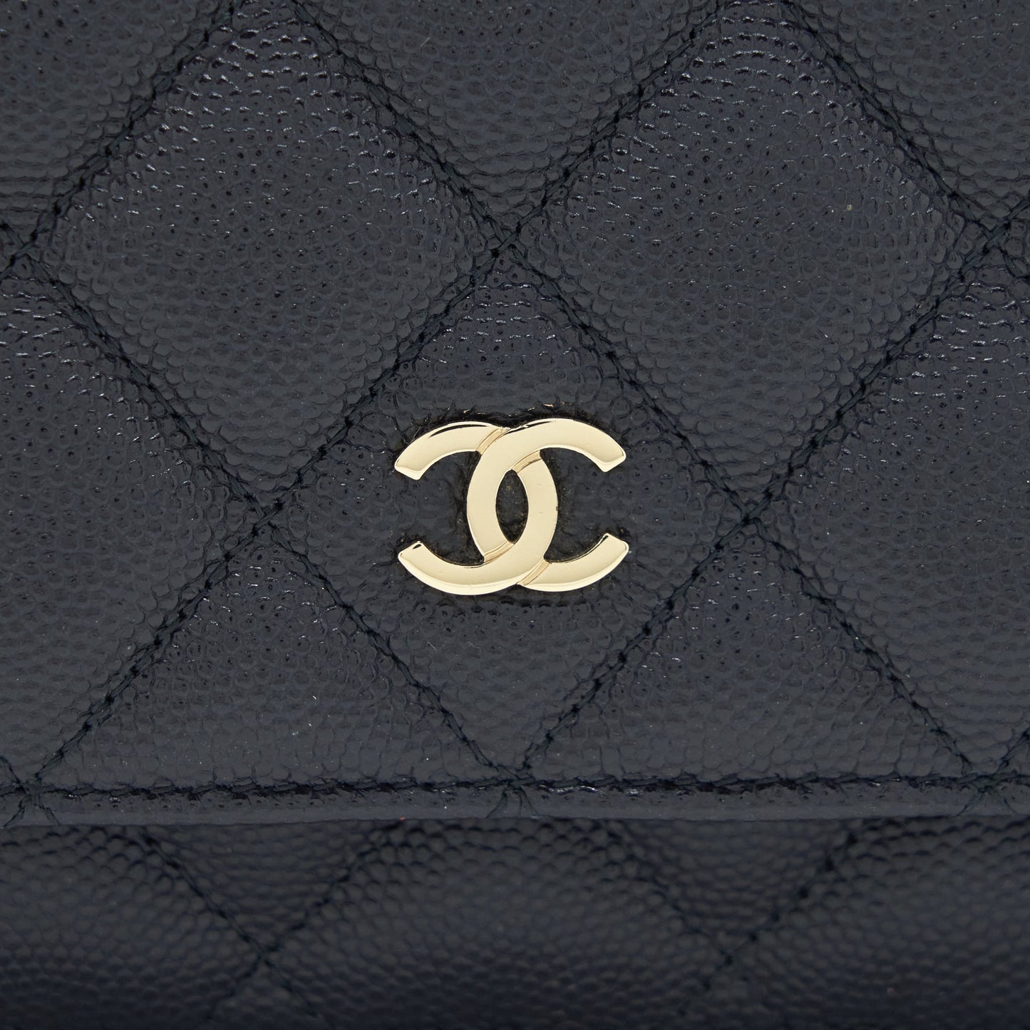 Chanel Classic Wallet On Chain Caviar Navy Blue L