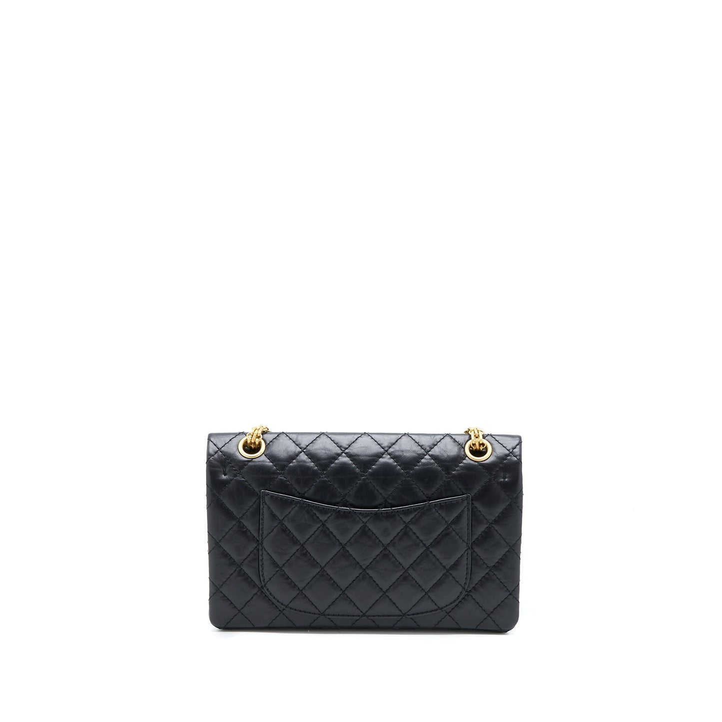 Chanel Small 2.55 Reissue Flap Bag Aged Calfskin Black Brushed  (Microchip)