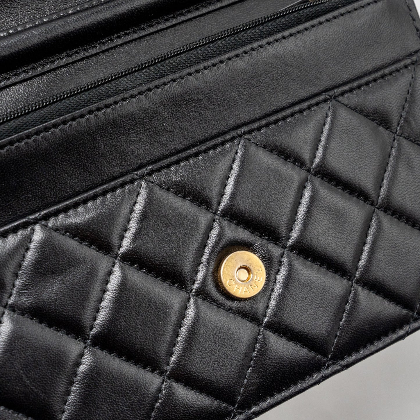 Chanel Classic Wallet On Chain With Charms Lambskin Black