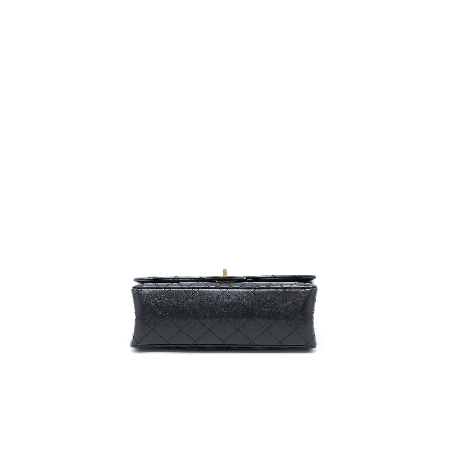 Chanel Small 2.55 Reissue Flap Bag Aged Calfskin Black Brushed  (Microchip)