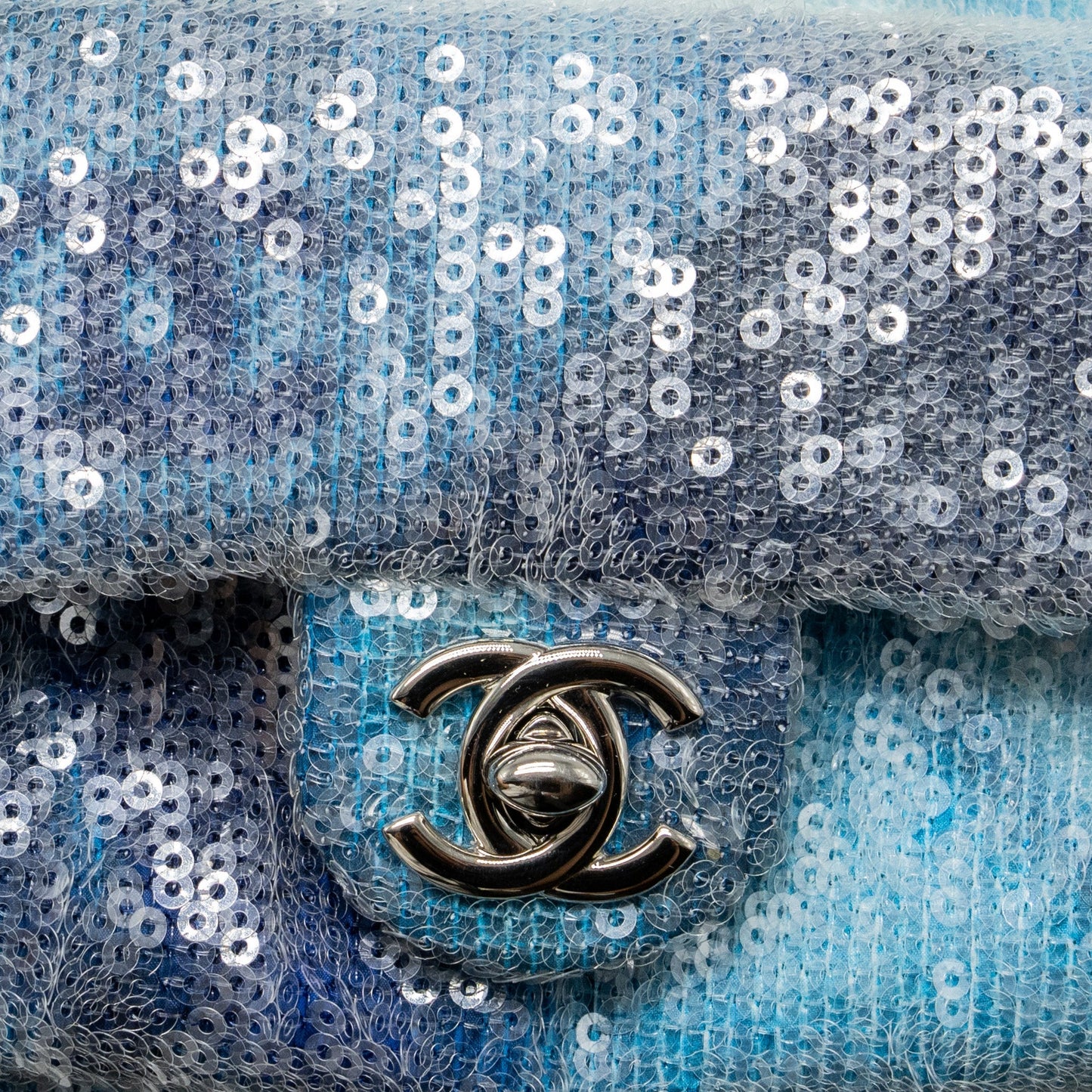 Chanel Mini Backpack Sequins Multicolour Blue