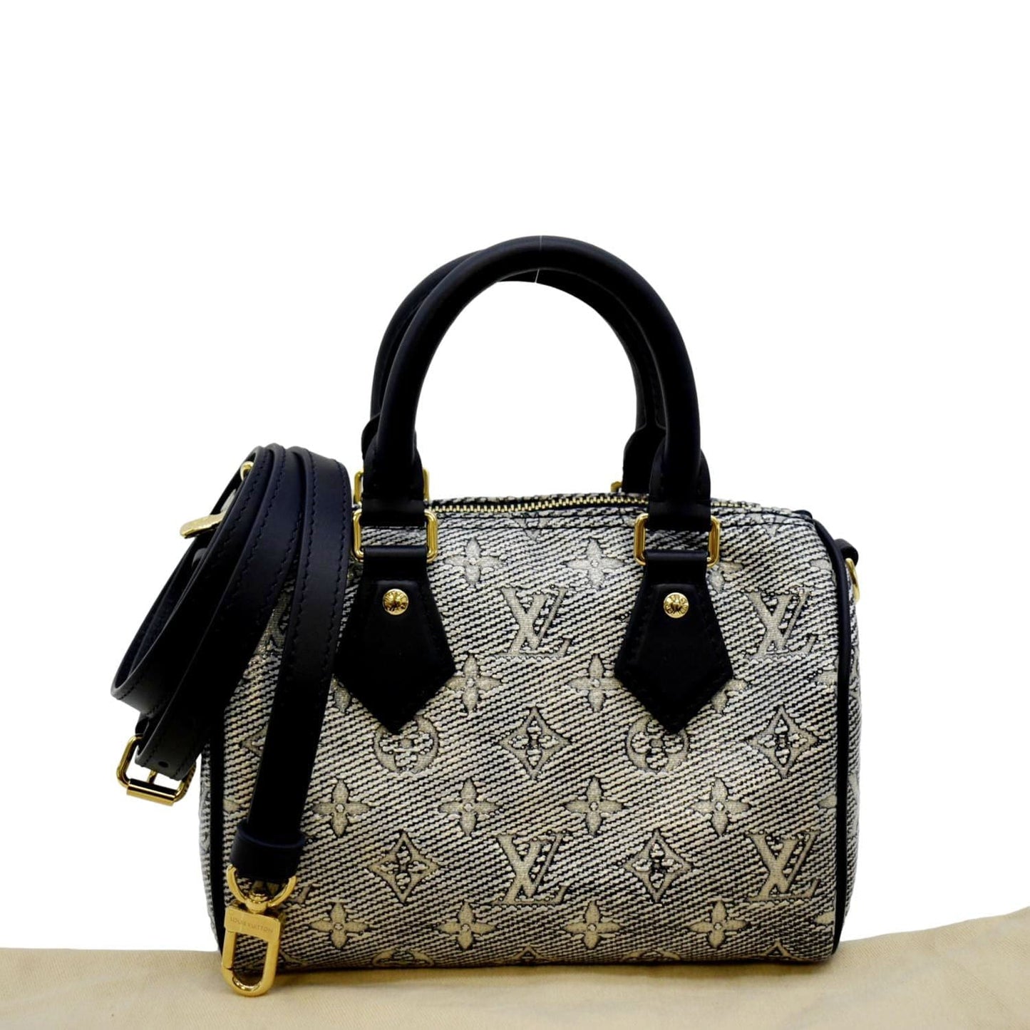 LOUIS VUITTON  20 Bandouliere Monogram Jacquard Canvas Satchel Bag Blue