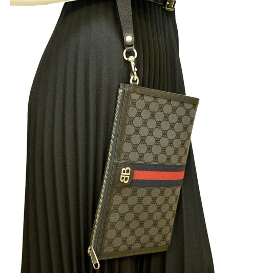 Gucci Leather Canvas Clutch