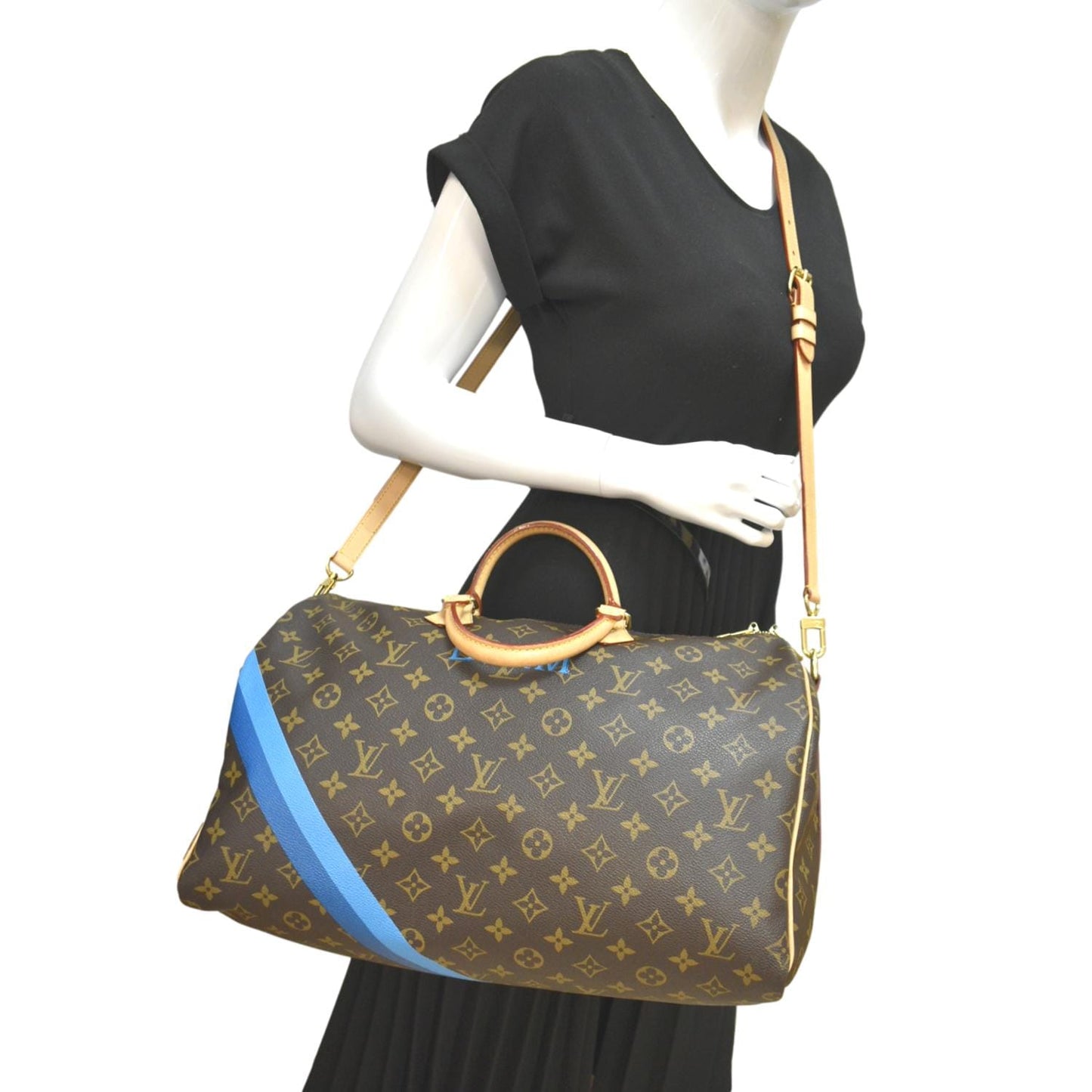 LOUIS VUITTON  40 Bandouliere Heritage Monogram Canvas Travel Bag Brown