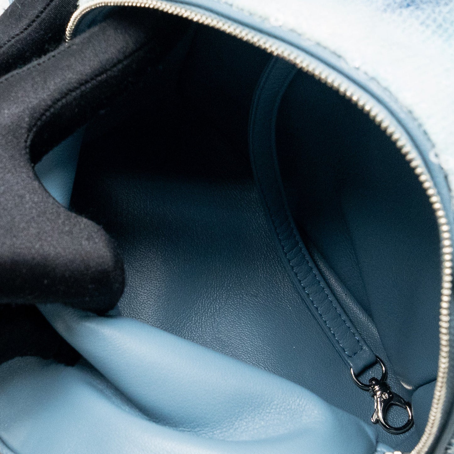 Chanel Mini Backpack Sequins Multicolour Blue