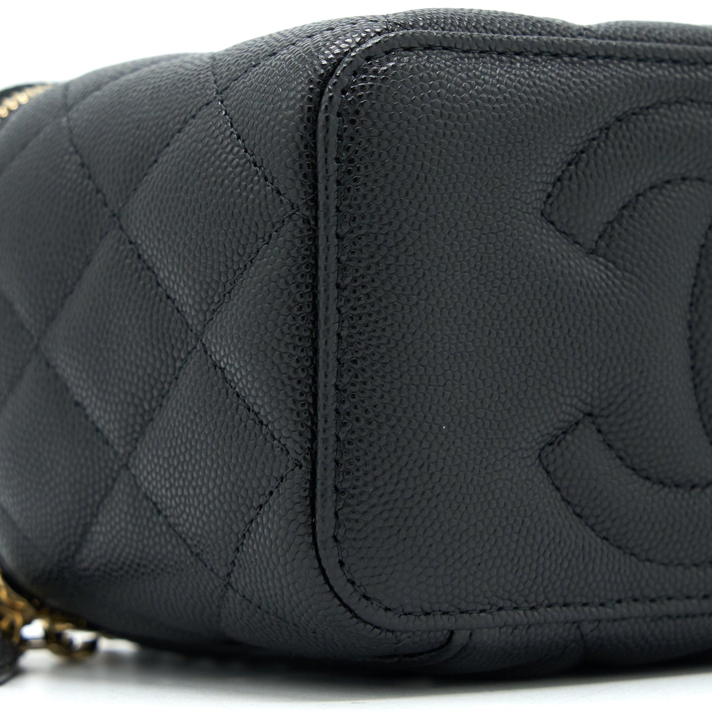 Chanel Long Vanity Case Caviar Black L (Microchip)