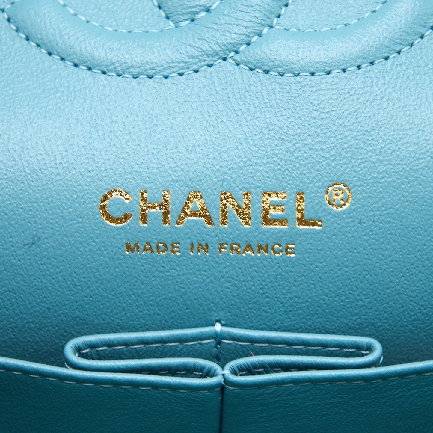 Chanel Tweed Medium Classic Double Flap Bag Light Blue L