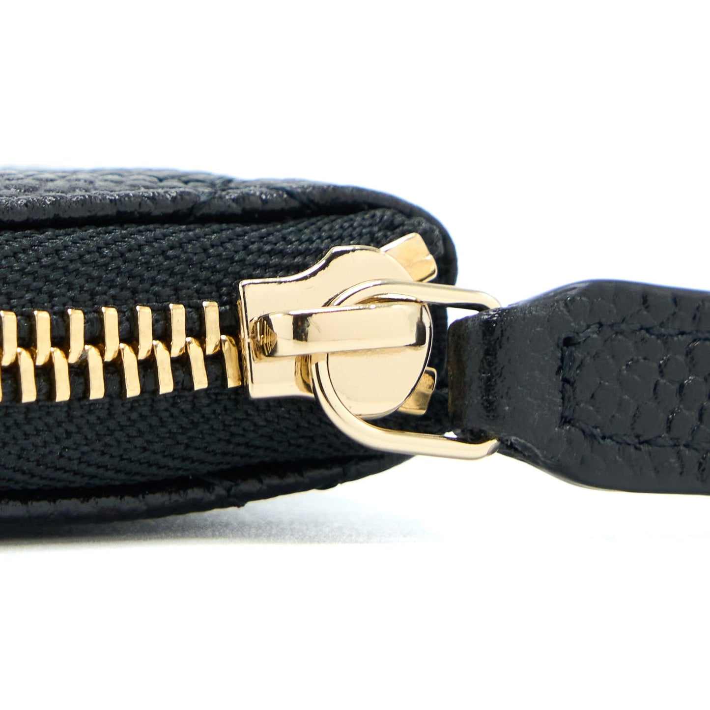 Chanel Zippy Small Pouch Detailed Logo Caviar Black L