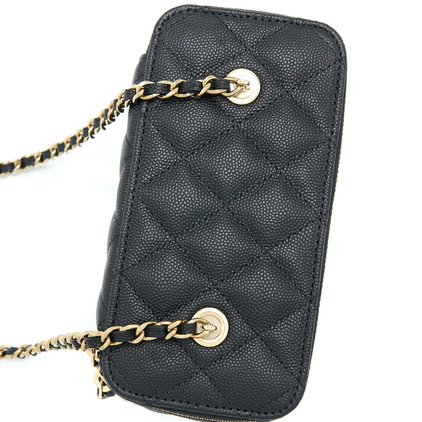 Chanel Long Vanity Case Caviar Black L (Microchip)