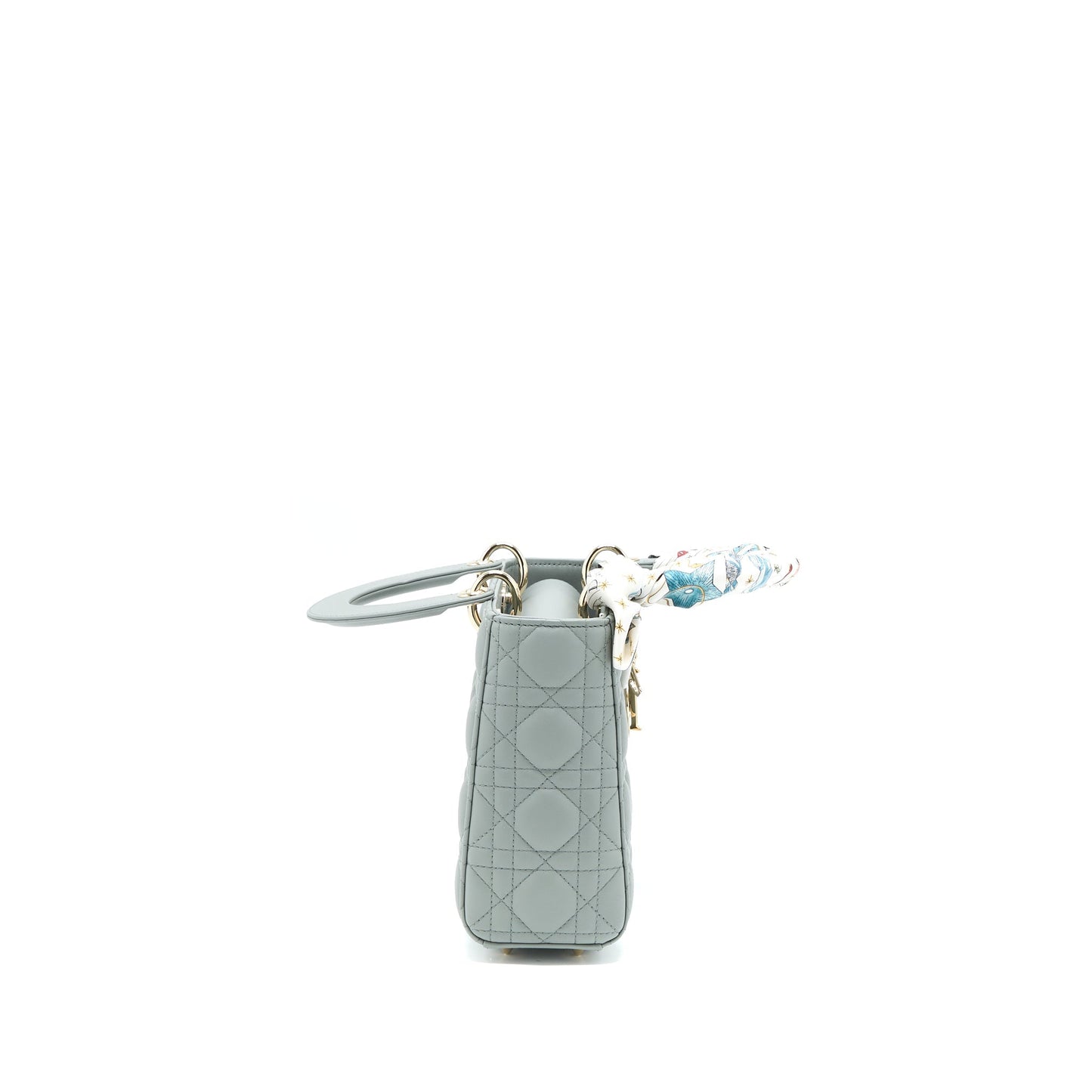 Dior Small Lady Dior My ABCDior Lambskin Cannage Gray