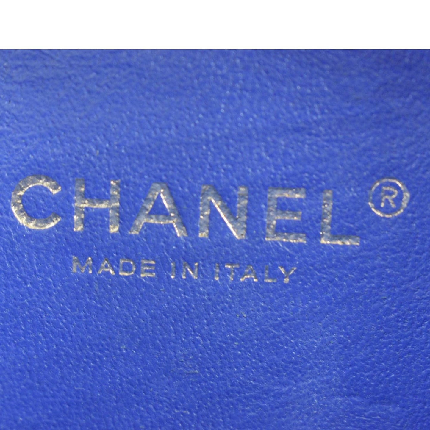 CHANEL Filigree Quilted Caviar Leather Top Handle Vanity Case Blue