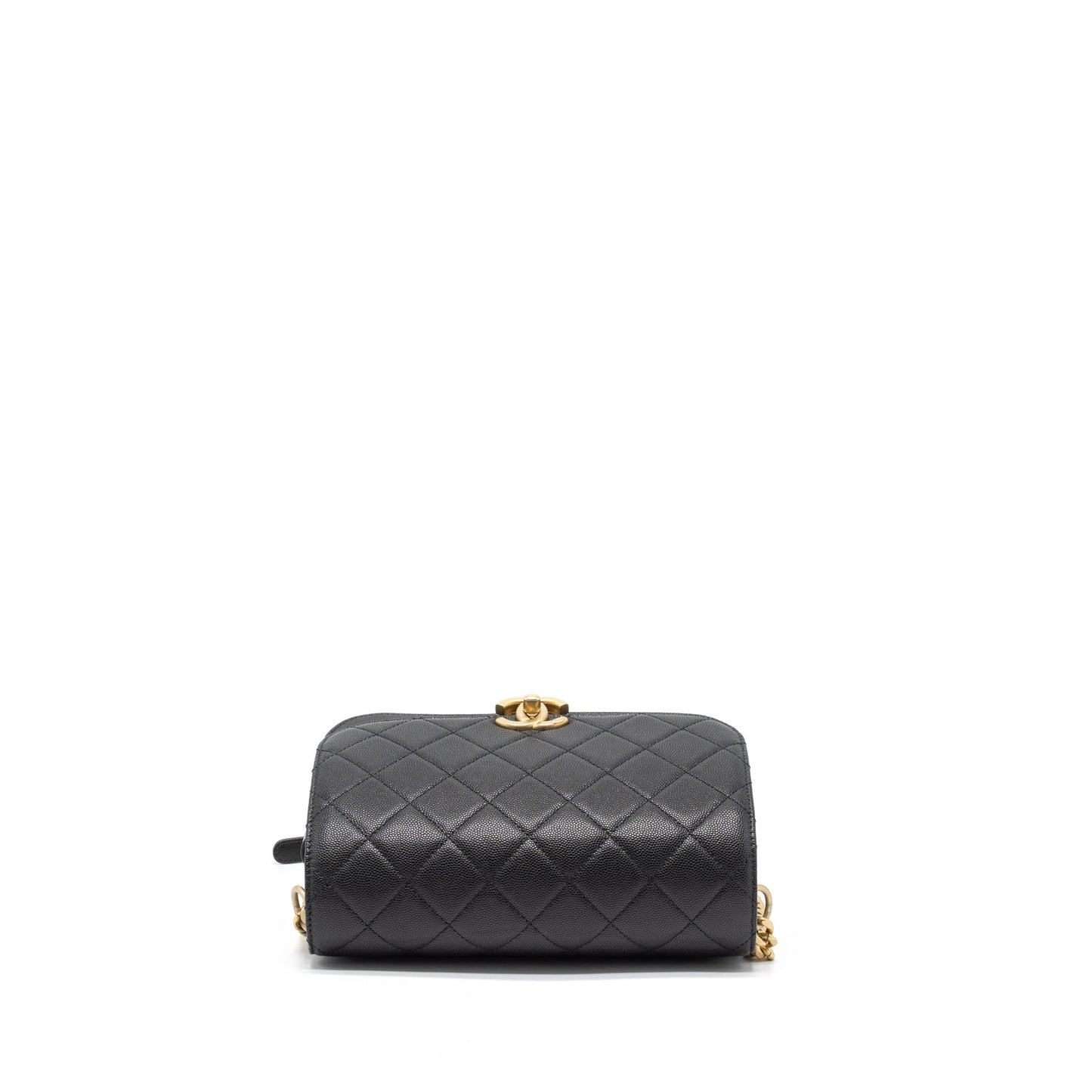 Chanel Messenger Bag Caviar Black Brushed  (Microchip)