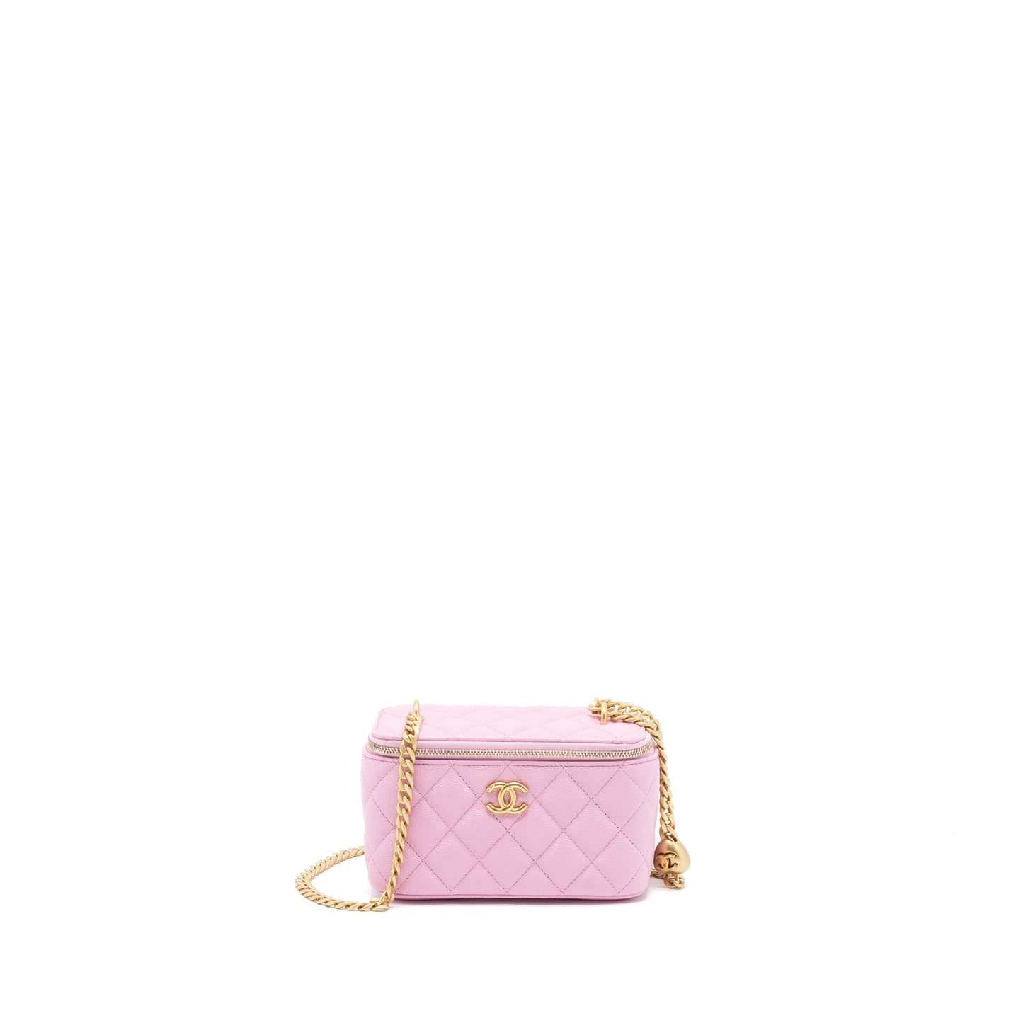 Chanel 23P Coco Love Long Vanity with Chain Caviar Pink  (Microchip)