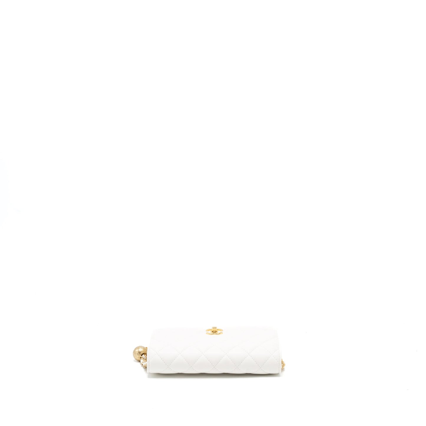 Chanel Pearl Crush Wallet on Chain Lambskin White  (Microchip)