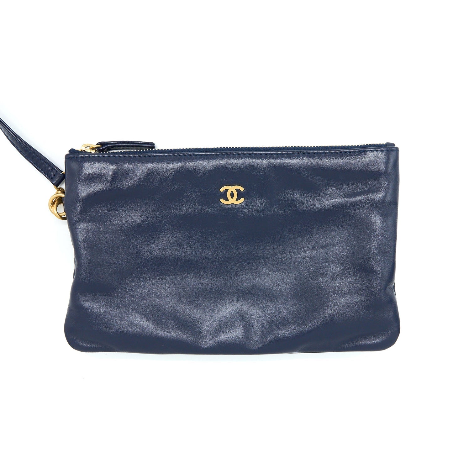 Chanel Small 22 Bag Shiny Calfskin Navy  (Microchip)