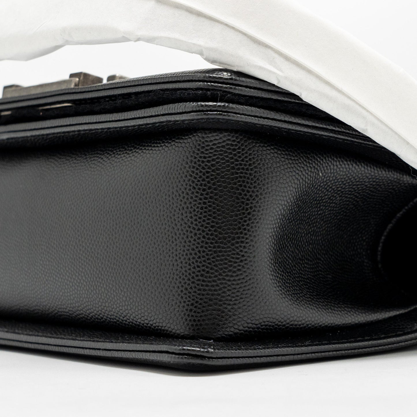 Chanel Small Boy Bag Caviar BLACK Ruthenium  (Microchip)