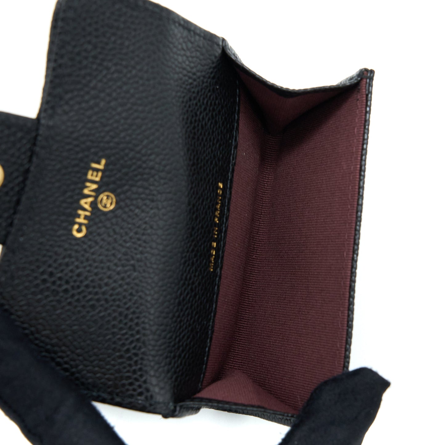 Chanel Classic Flap Card Holder Caviar Leather Black L