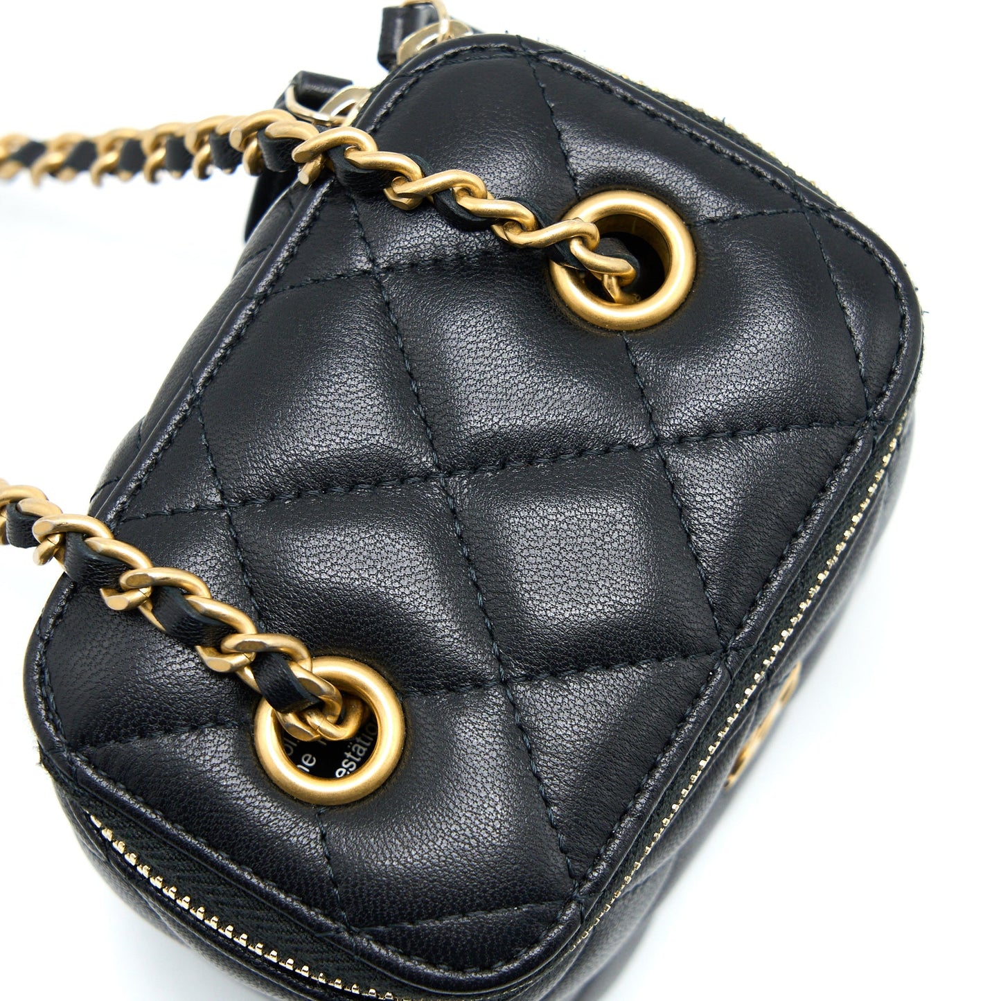 Chanel Pearl Crush Mini Vanity Lambskin Black