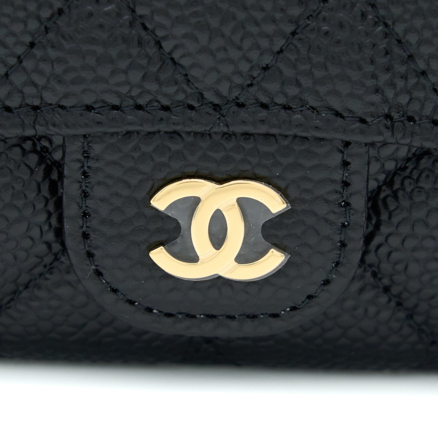 Chanel Classic Flap Card Holder Caviar Leather Black L