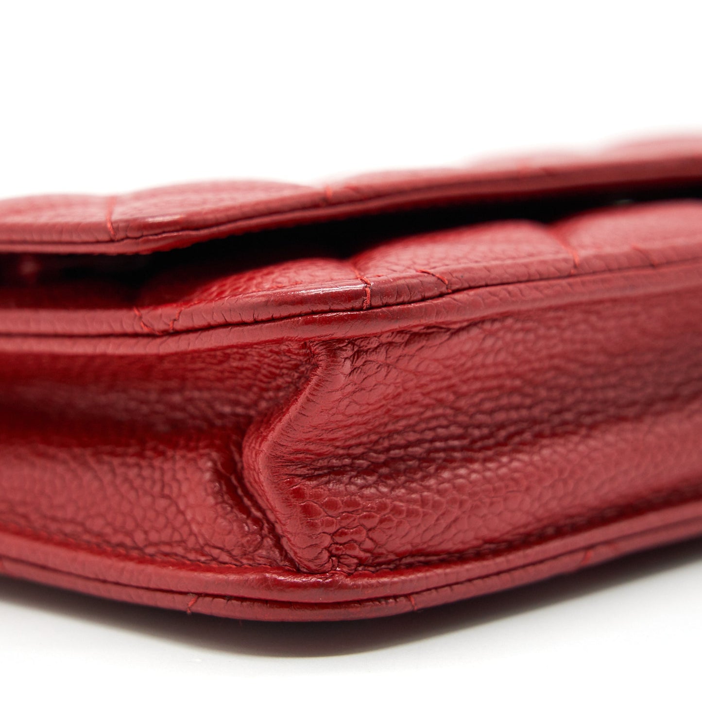 Chanel Wallet on chain Caviar Red with  serial 18