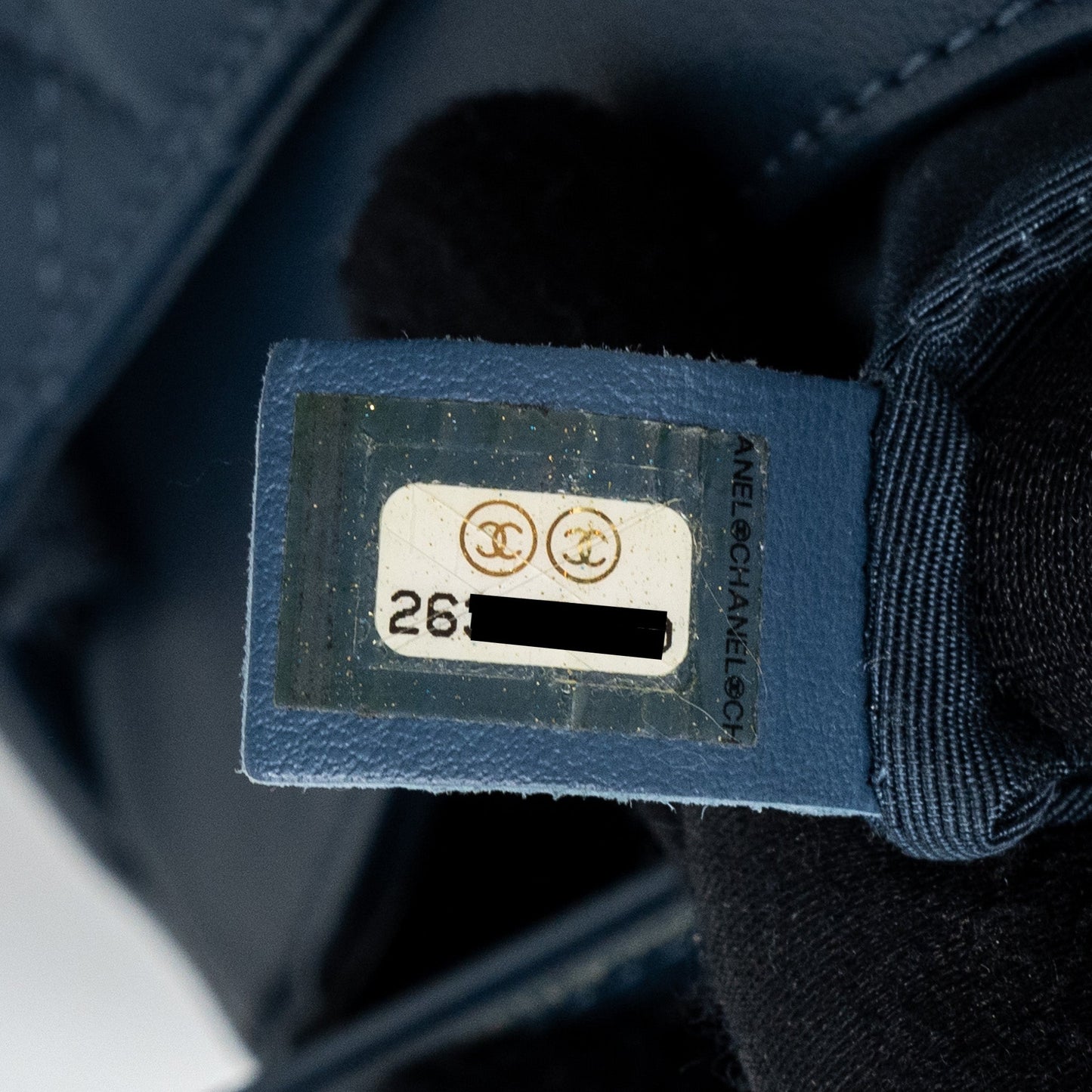 Chanel Quilted Flap Crossbody Bag Lambskin Dark Blue L