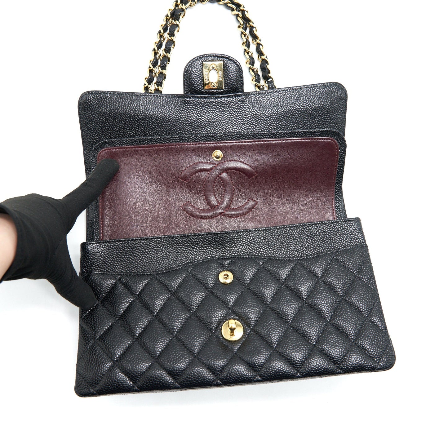 Chanel Classic Double Flap Medium Black Caviar