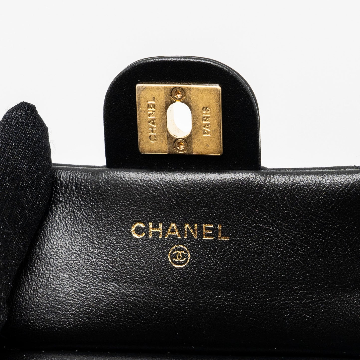 Chanel 21K Mini Flap Bag Calfskin Black Brushed