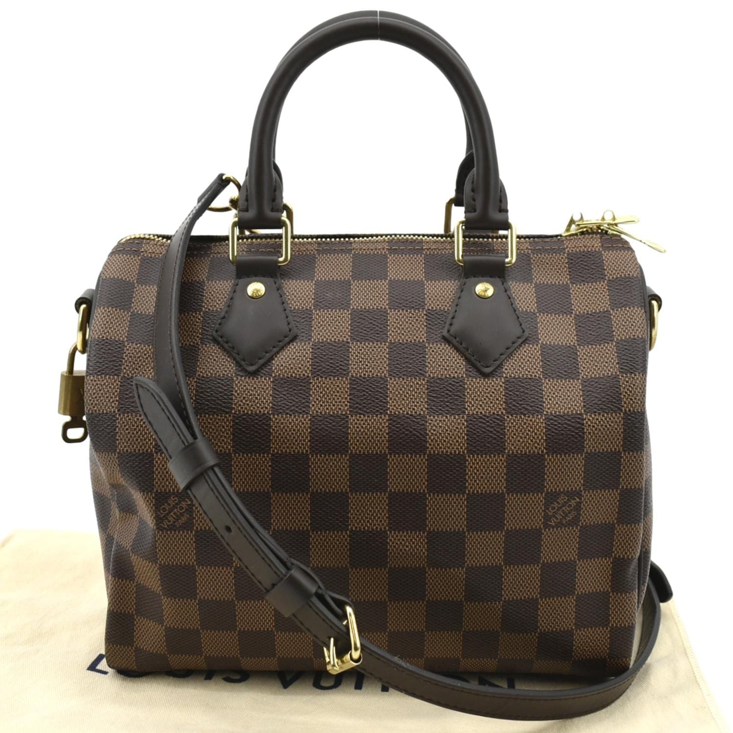 LOUIS VUITTON  25 Bandouliere Damier Ebene Shoulder Bag Brown