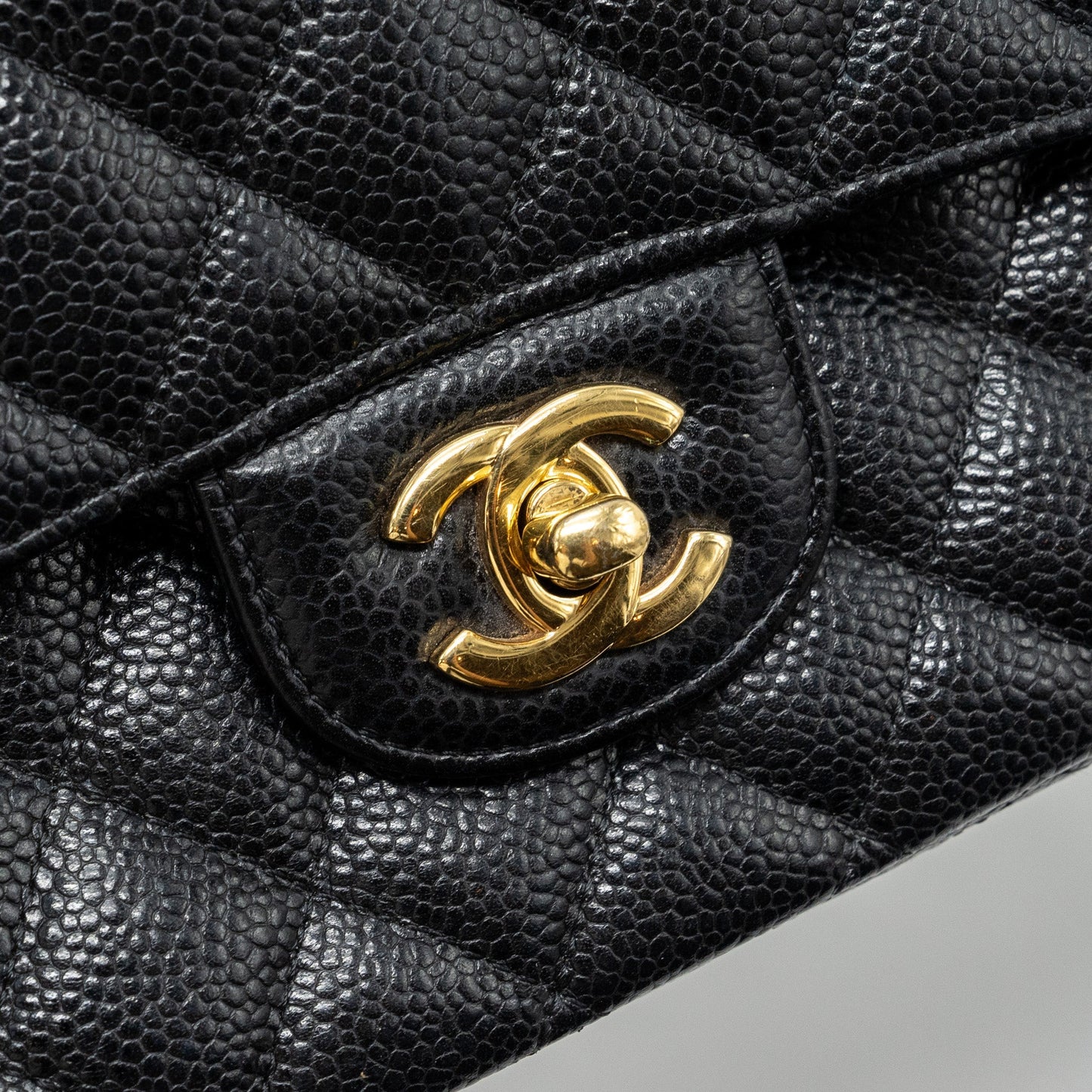 Chanel medium classic double flap bag caviar