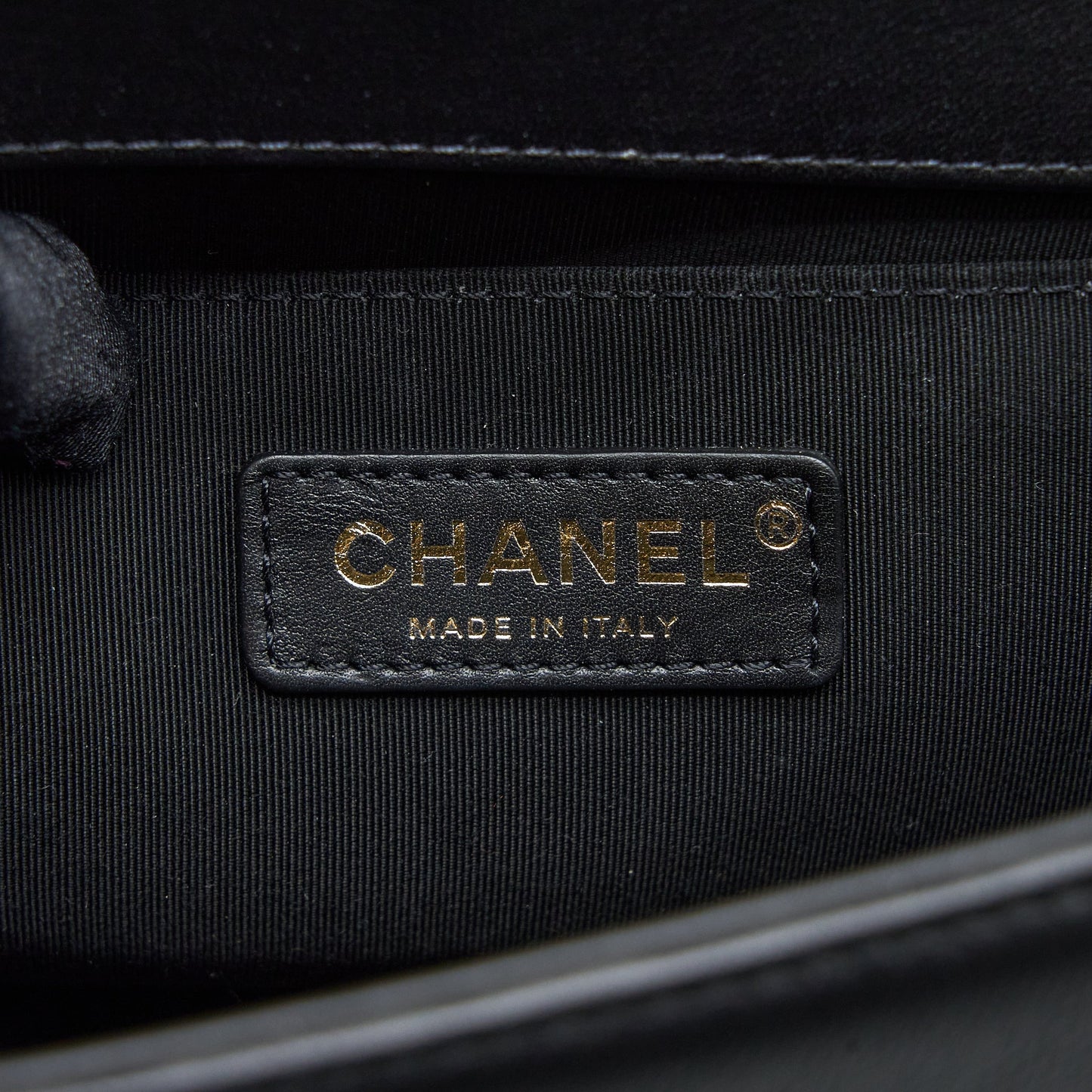 Chanel Medium Boy Bag Calfskin Black Brushed