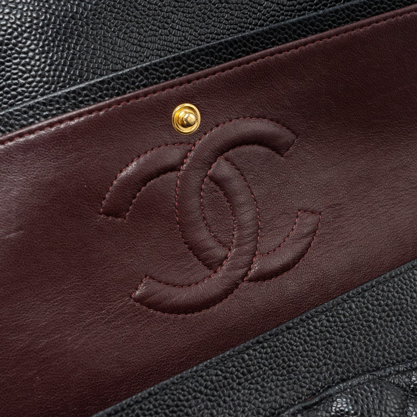 Chanel medium classic double flap bag caviar