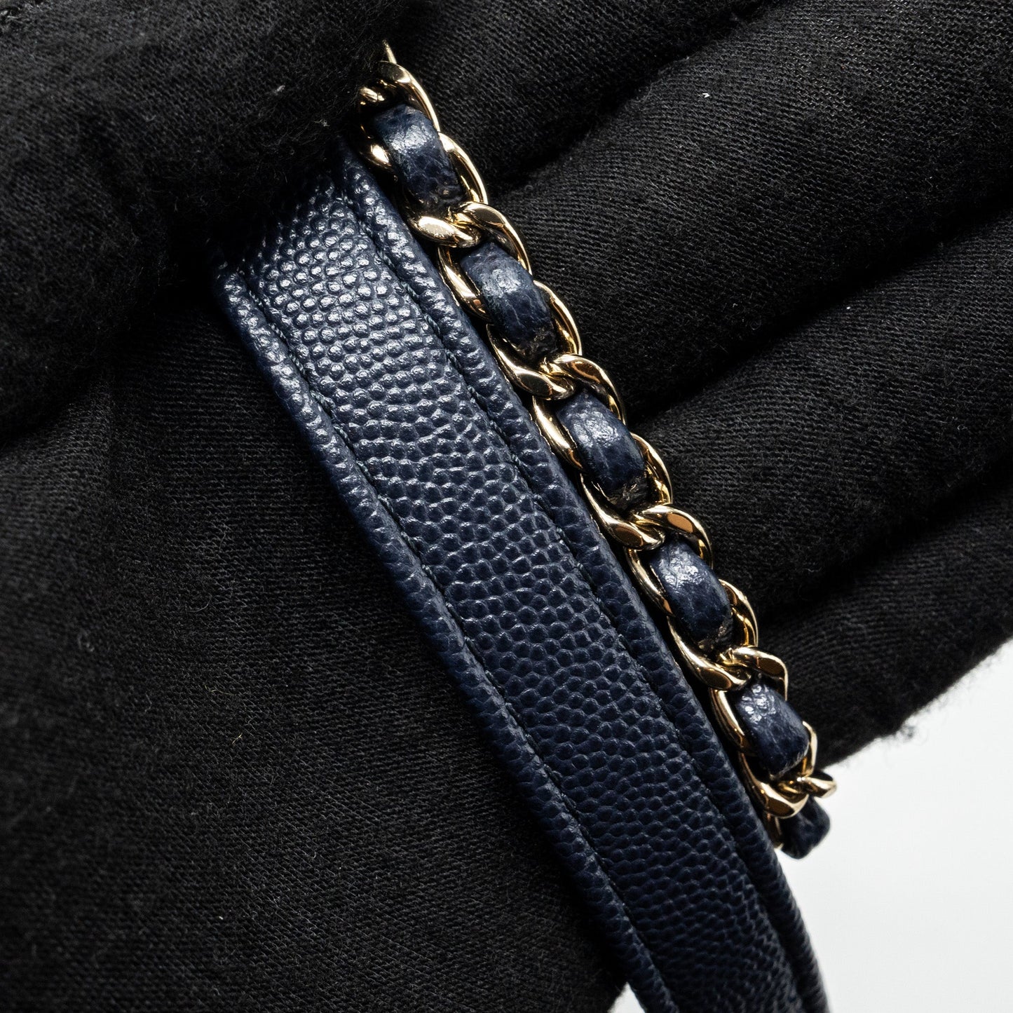 Chanel Small Coco Handle Bag Caviar Navy L