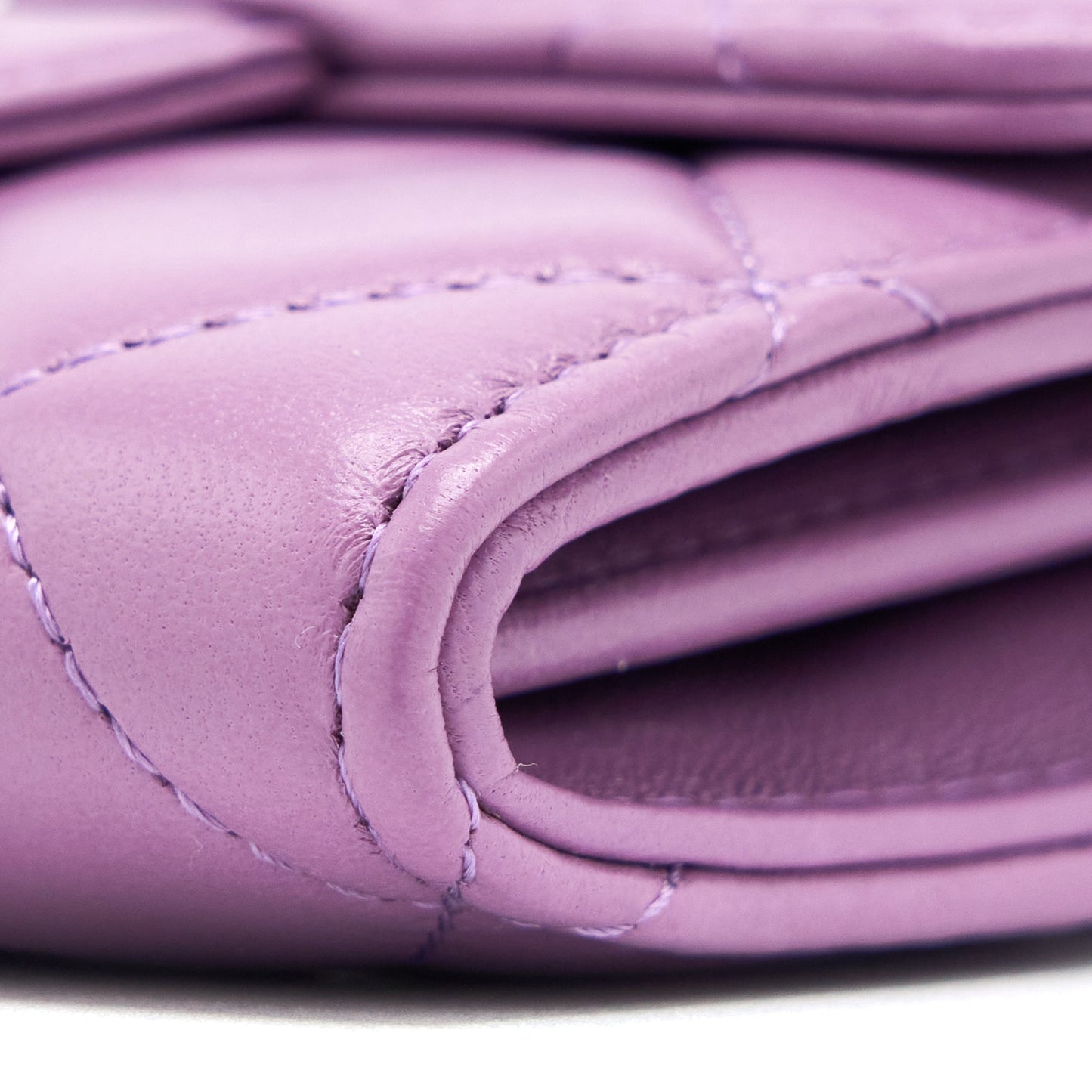 Chanel Clutch On Chain Lambskin Purple