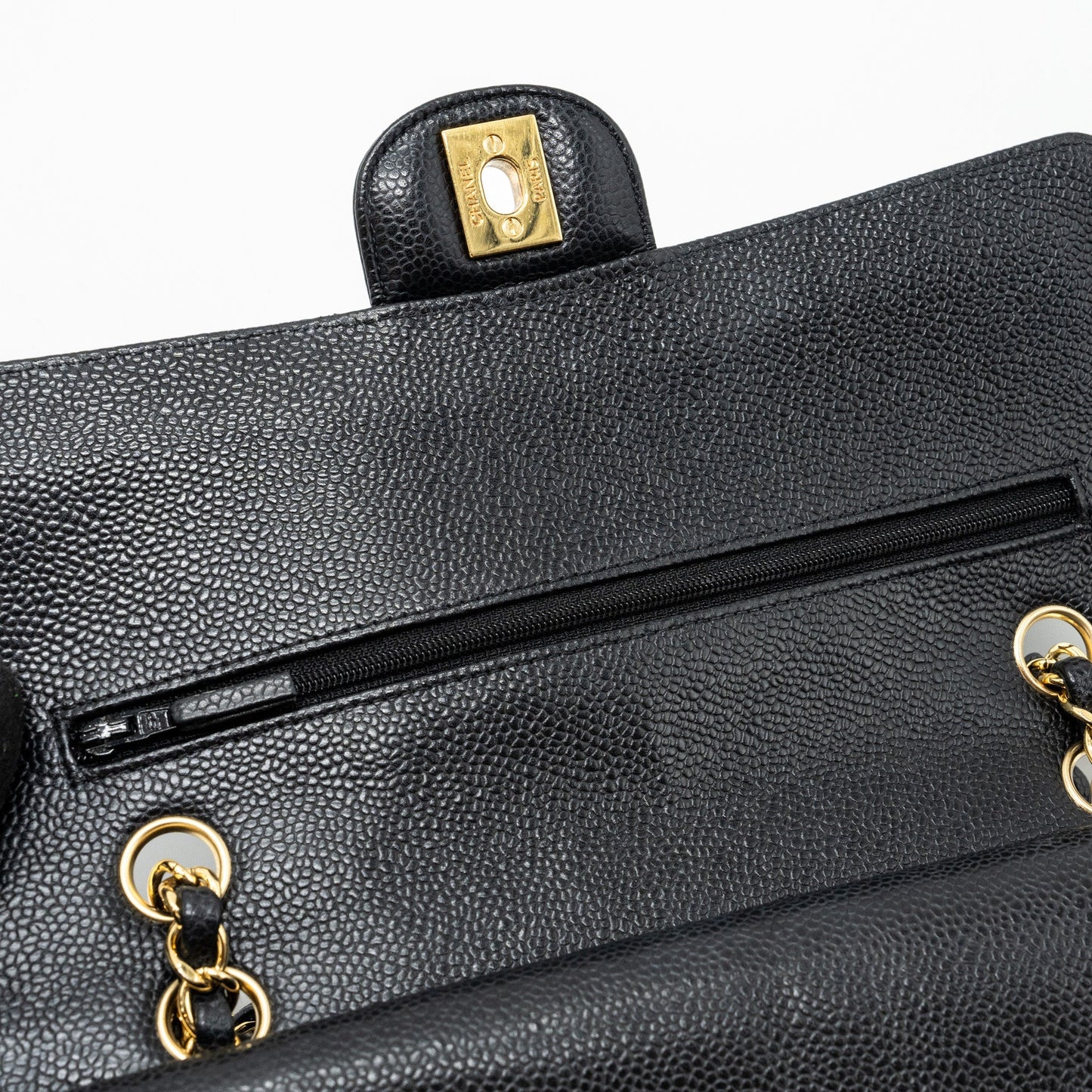 Chanel medium classic double flap bag caviar