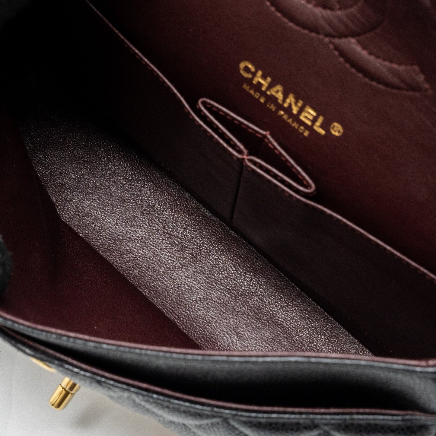 Chanel medium classic double flap bag caviar