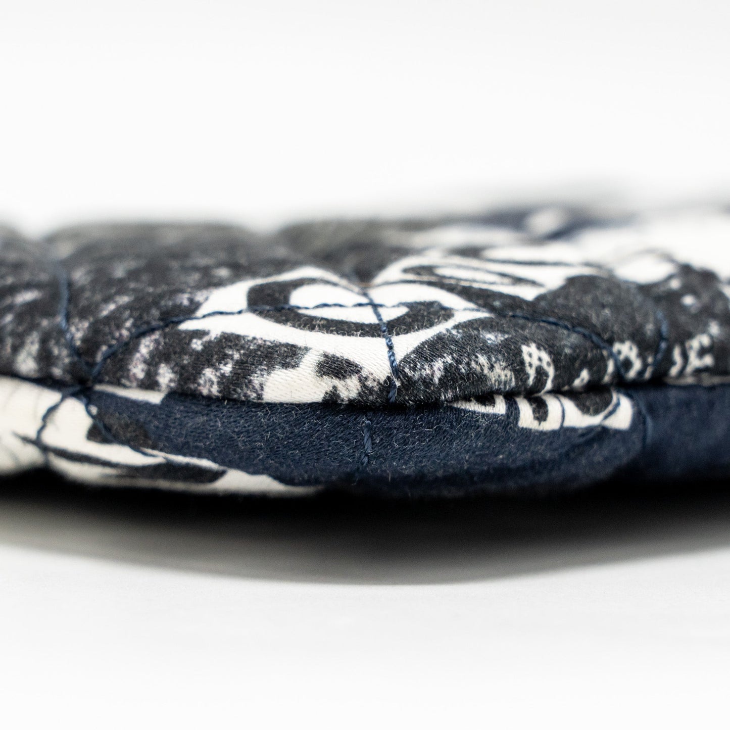 Chanel Coco Printed Medium 2.55 Reissue O-Case Pouch Fabric Black/White Ruthenium
